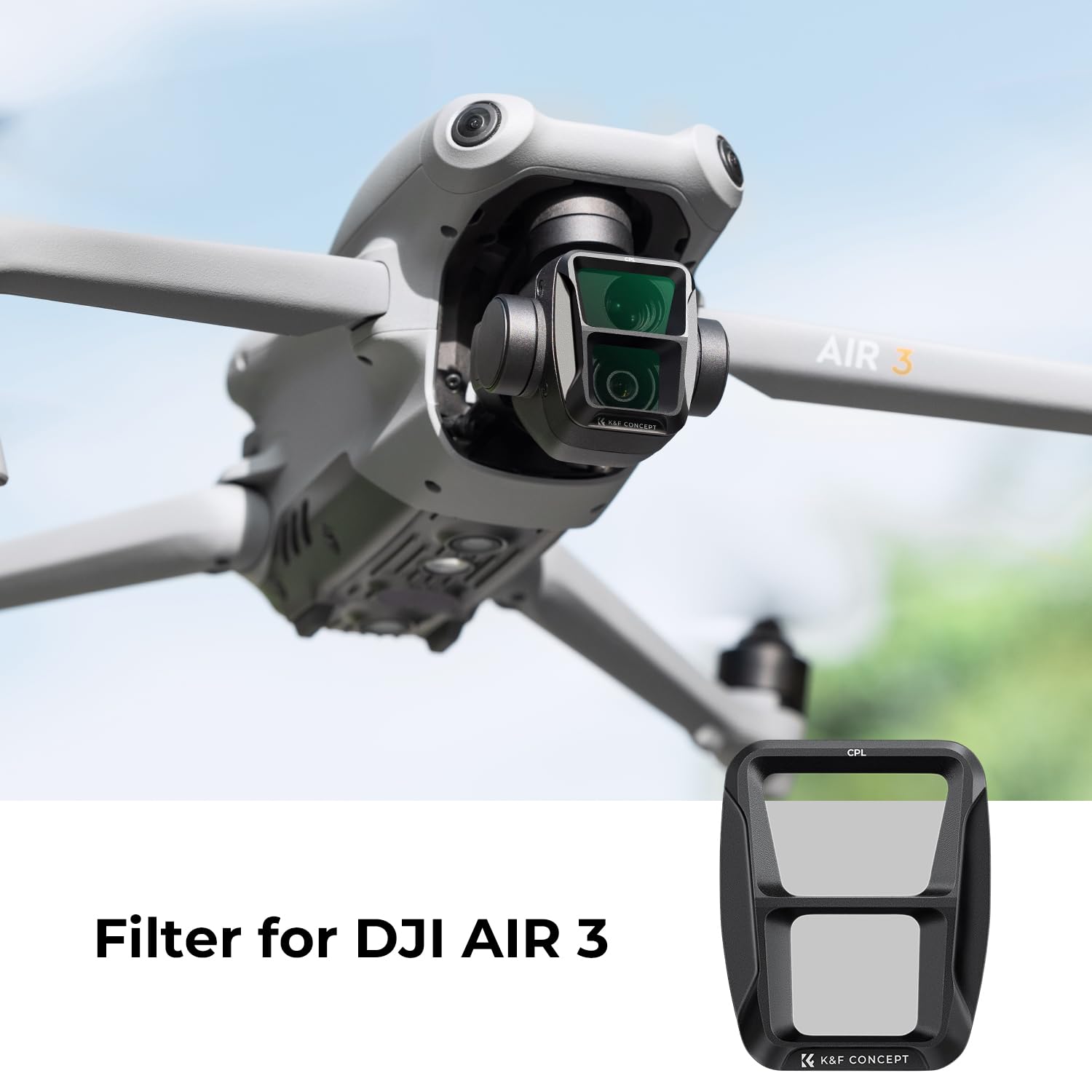 Foto 3 pulgar | Filtro Polarizador De Lente De Cámara K&f Concept Para Dji Air 3 - Venta Internacional.