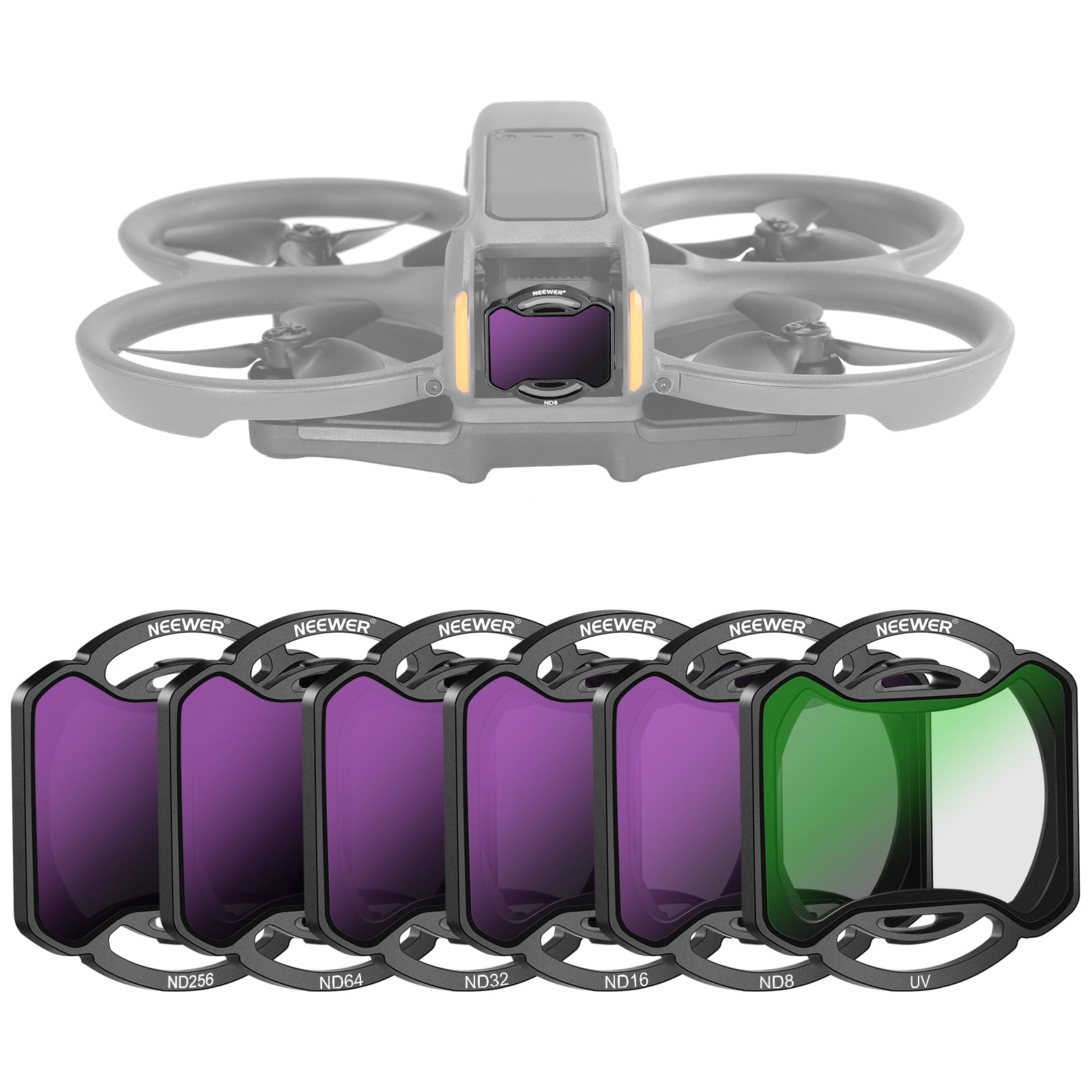 Foto 2 pulgar | Juego De Filtros Neewer Snap On Nd&uv Compatible Con Dji Avata 2, Paquete De 6 - Venta Internacional.