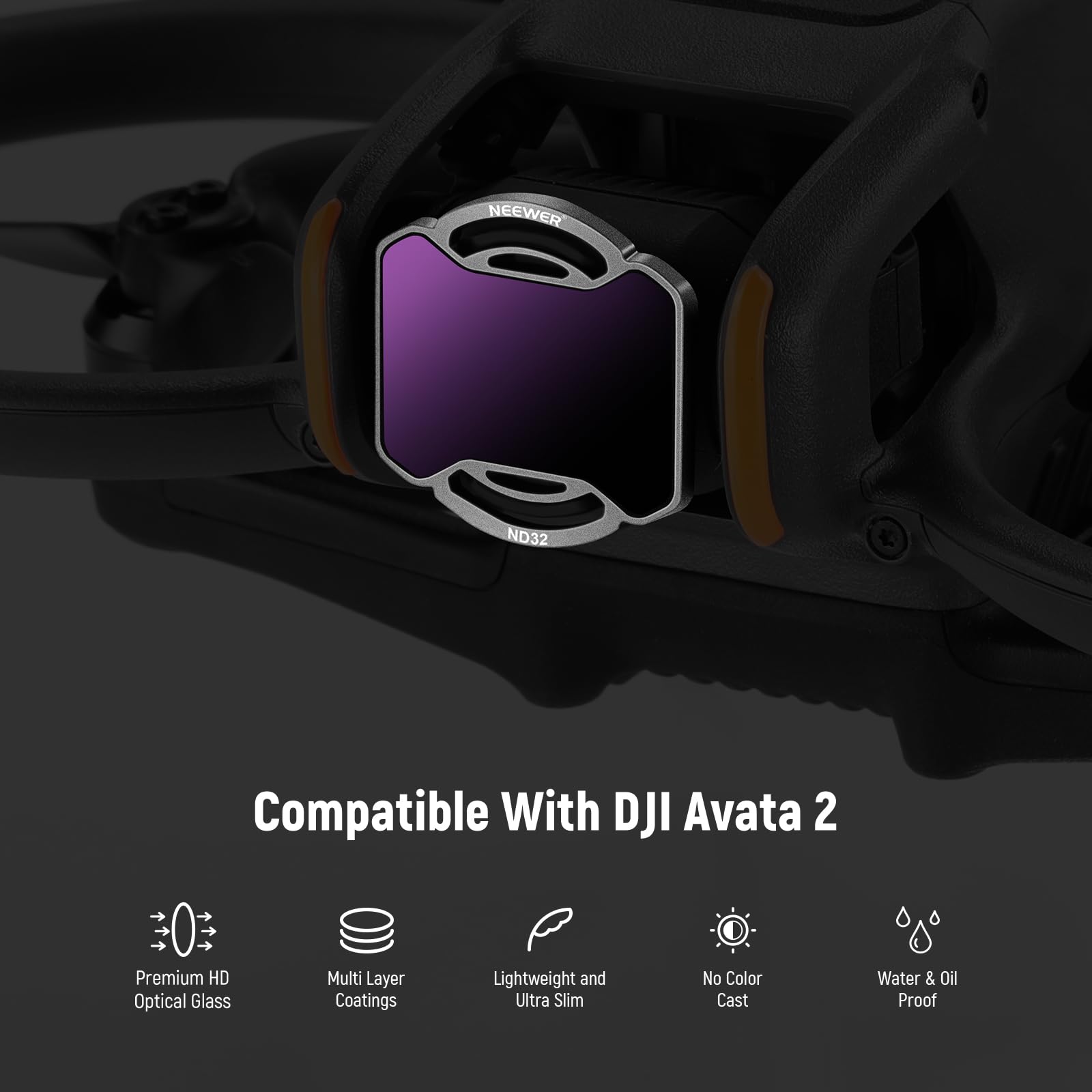 Foto 3 pulgar | Juego De Filtros Neewer Snap On Nd&uv Compatible Con Dji Avata 2, Paquete De 6 - Venta Internacional.