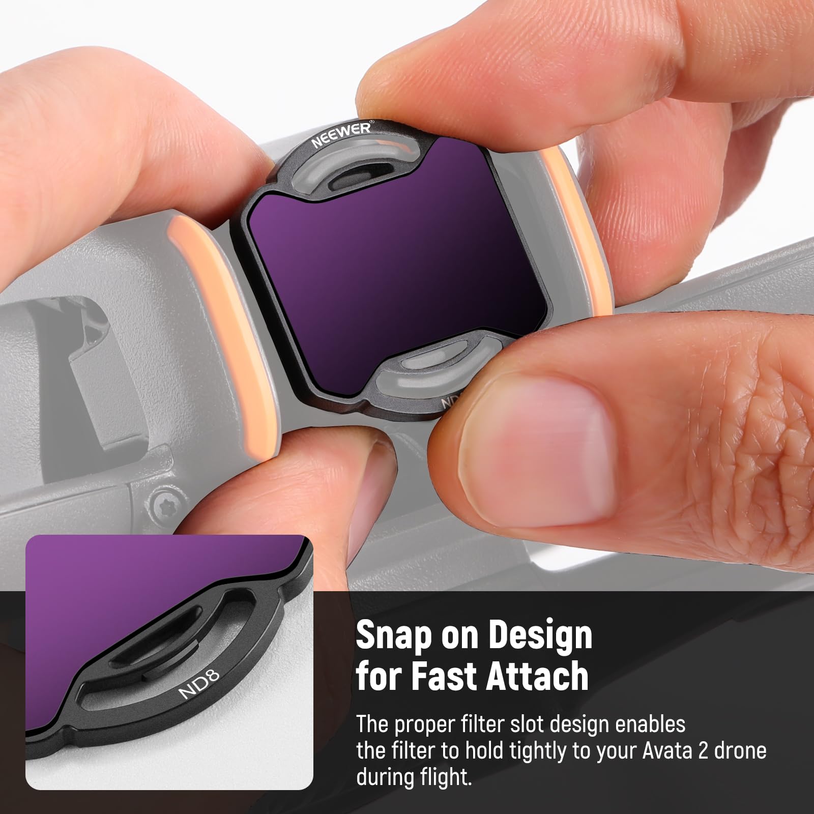 Foto 8 pulgar | Juego De Filtros Neewer Snap On Nd&uv Compatible Con Dji Avata 2, Paquete De 6 - Venta Internacional.