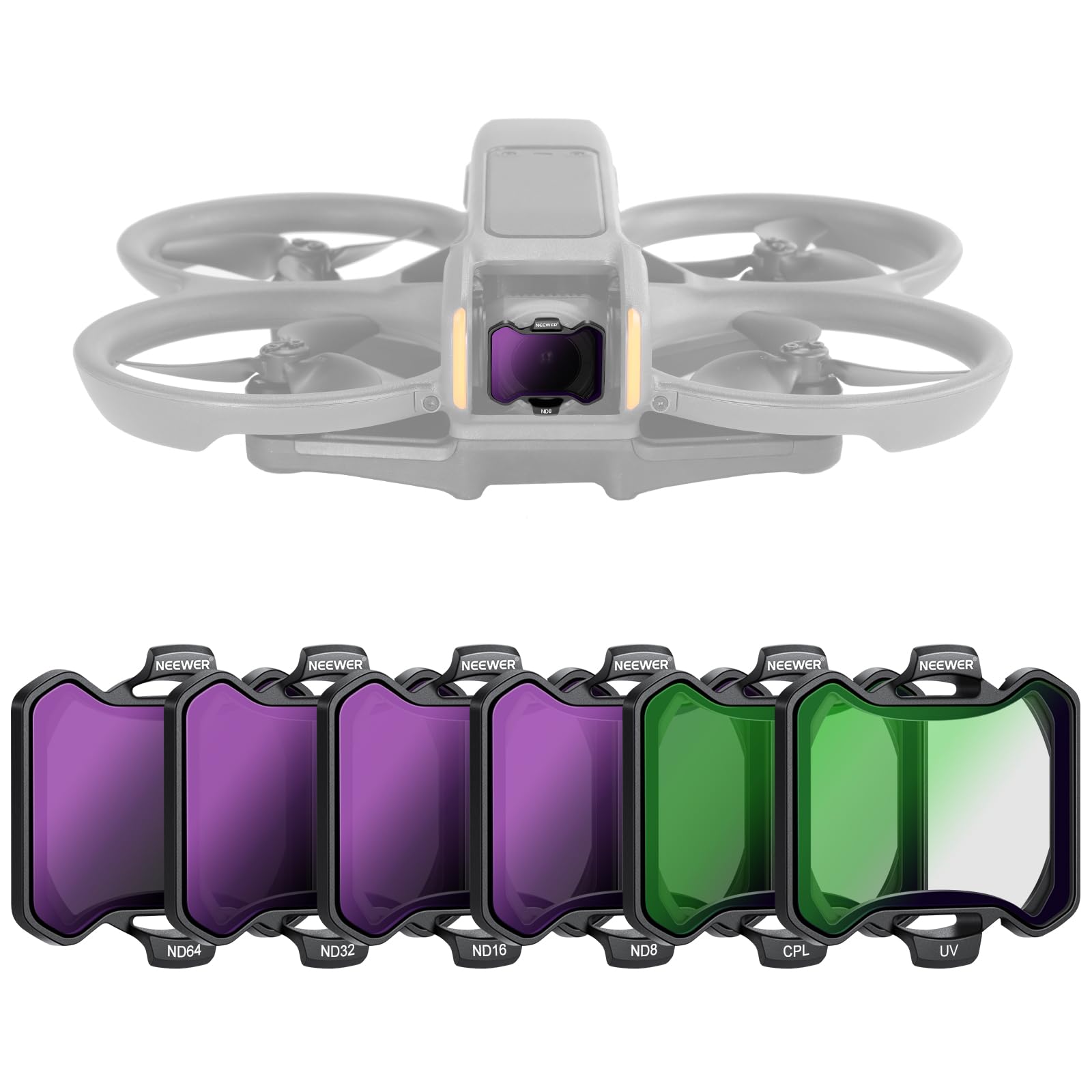 Foto 2 pulgar | Juego De Filtros Neewer Snap On Nd&uv&cpl Compatible Con Dji Avata 2 - Venta Internacional.