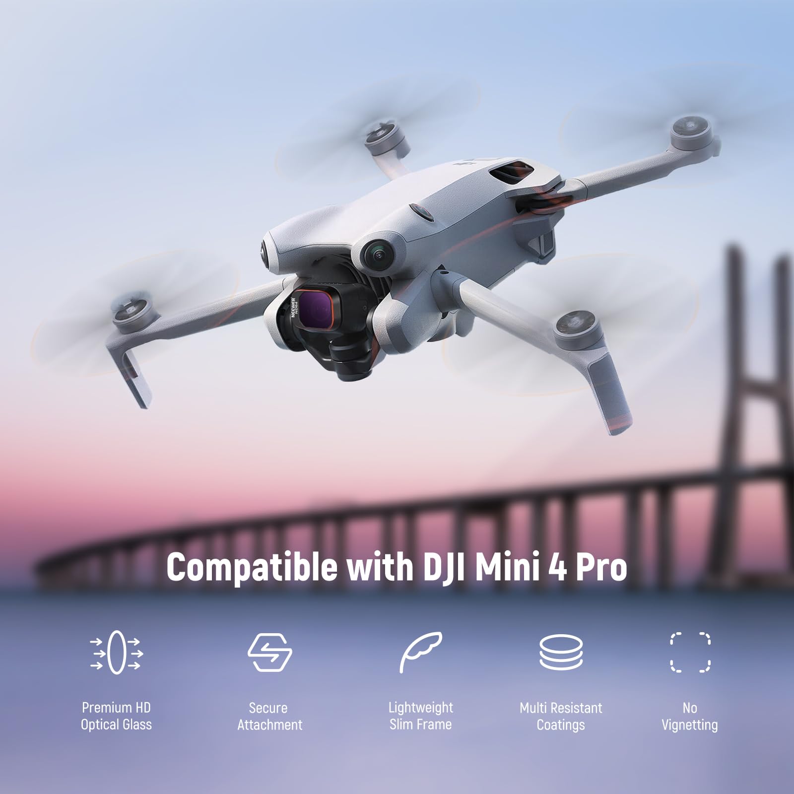 Foto 3 pulgar | Juego De Filtros Neewer Nd Y Cpl Compatible Con Dji Mini 4 Pro - Venta Internacional.