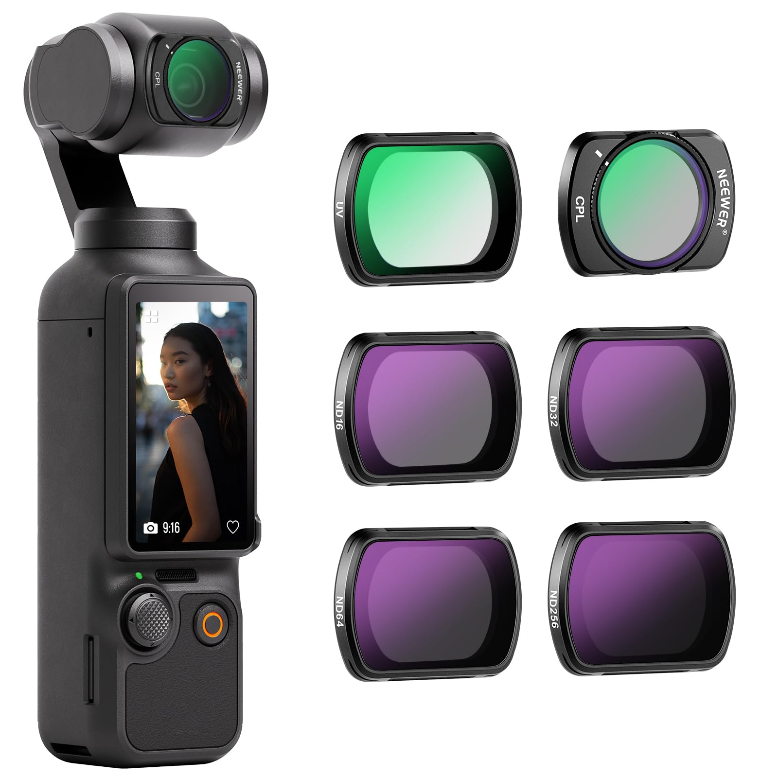 Foto 2 pulgar | Juego De Filtros Neewer Magnetic Nd Cpl Uv Para Dji Osmo Pocket 3 - Venta Internacional.