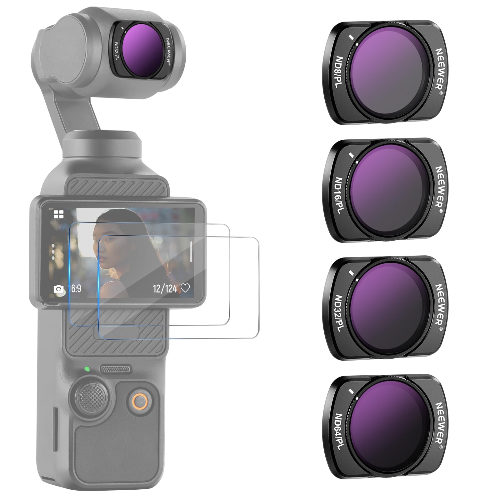 Foto 2 pulgar | Juego De Filtros Neewer Magnetic Nd/pl Para Dji Osmo Pocket 3 - Venta Internacional.
