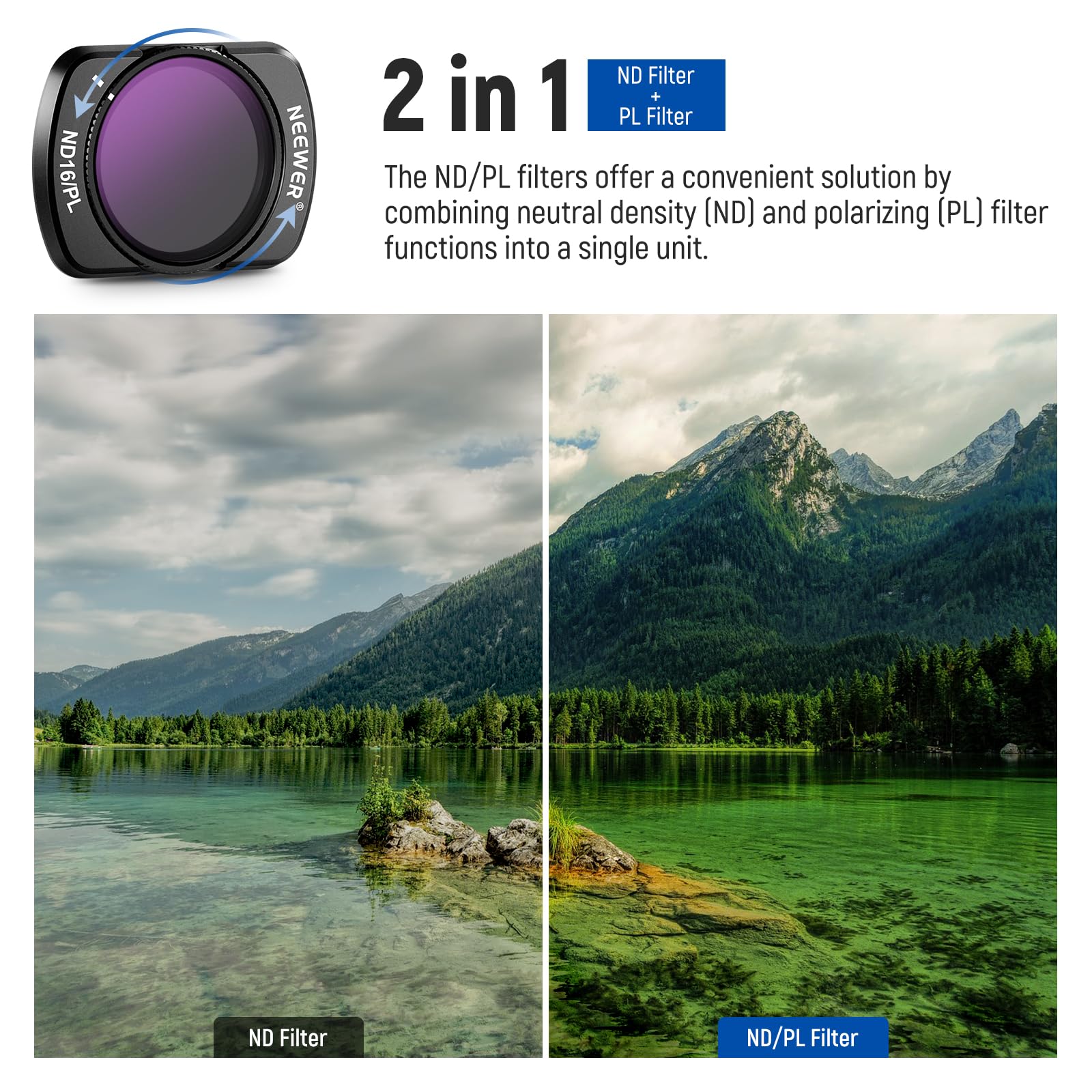 Foto 4 pulgar | Juego De Filtros Neewer Magnetic Nd/pl Para Dji Osmo Pocket 3 - Venta Internacional.