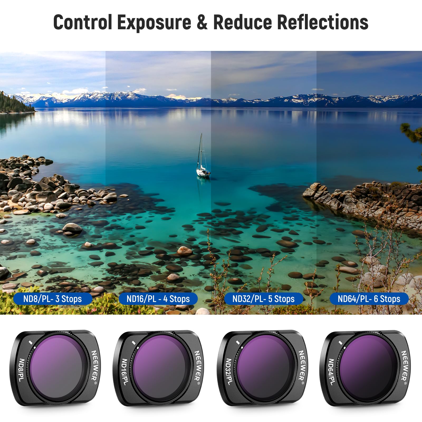 Foto 5 pulgar | Juego De Filtros Neewer Magnetic Nd/pl Para Dji Osmo Pocket 3 - Venta Internacional.