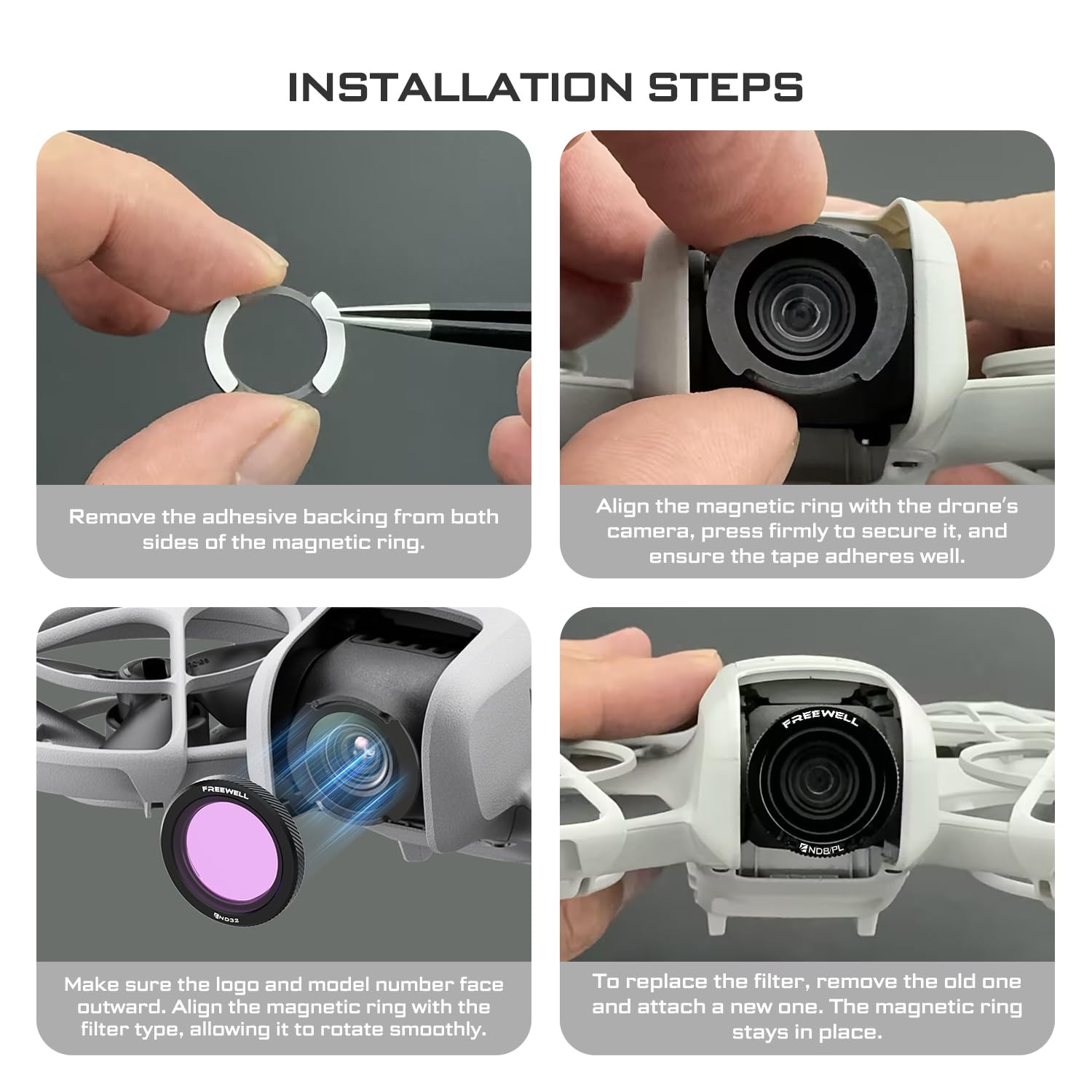 Foto 3 pulgar | Filtros Magnéticos Freewell Para Dji Neo, Paquete De 3, Nd8, Nd16, Nd32 - Venta Internacional.
