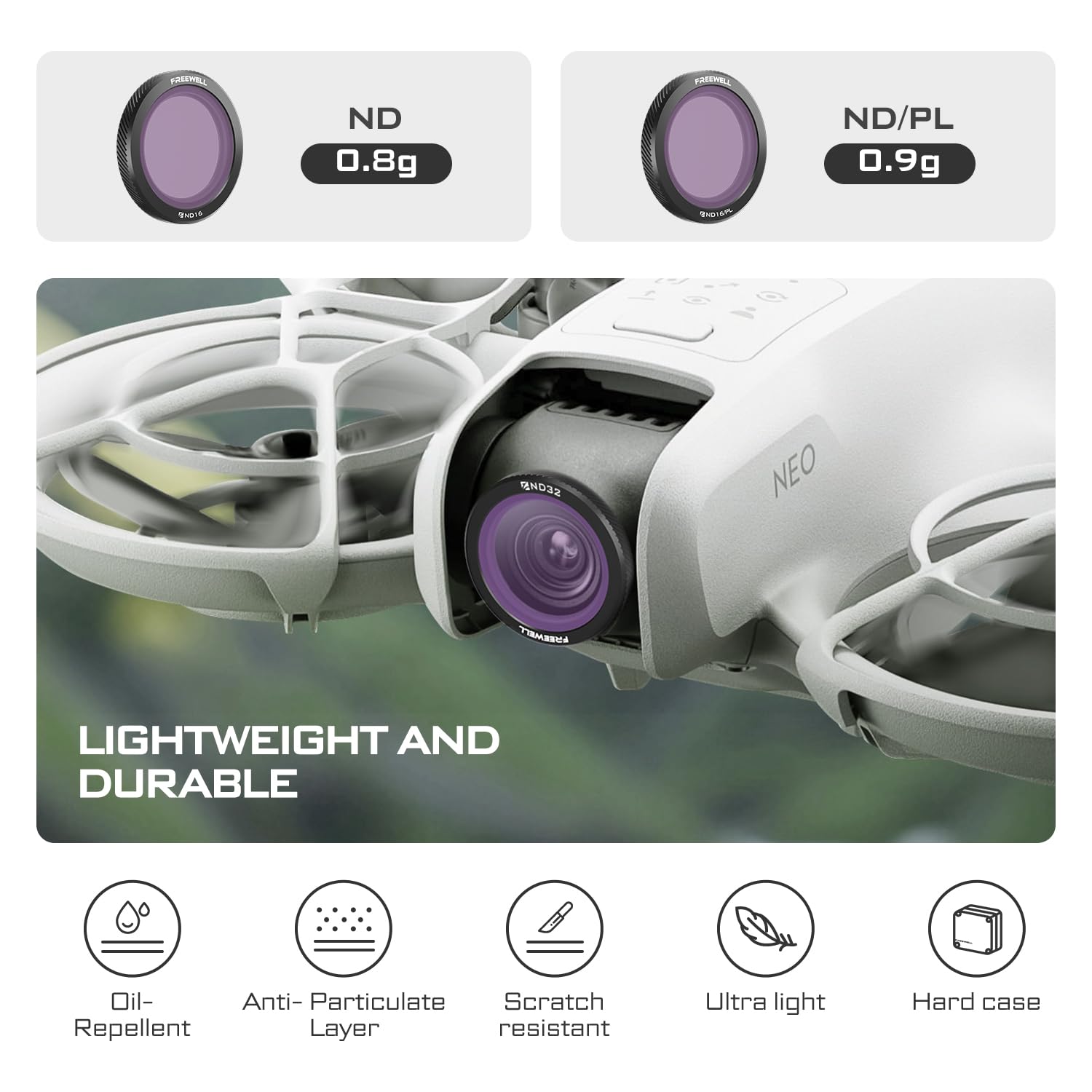 Foto 3 | Filtros Magnéticos Freewell Para Dji Neo, Paquete De 3, Nd8, Nd16, Nd32 - Venta Internacional.