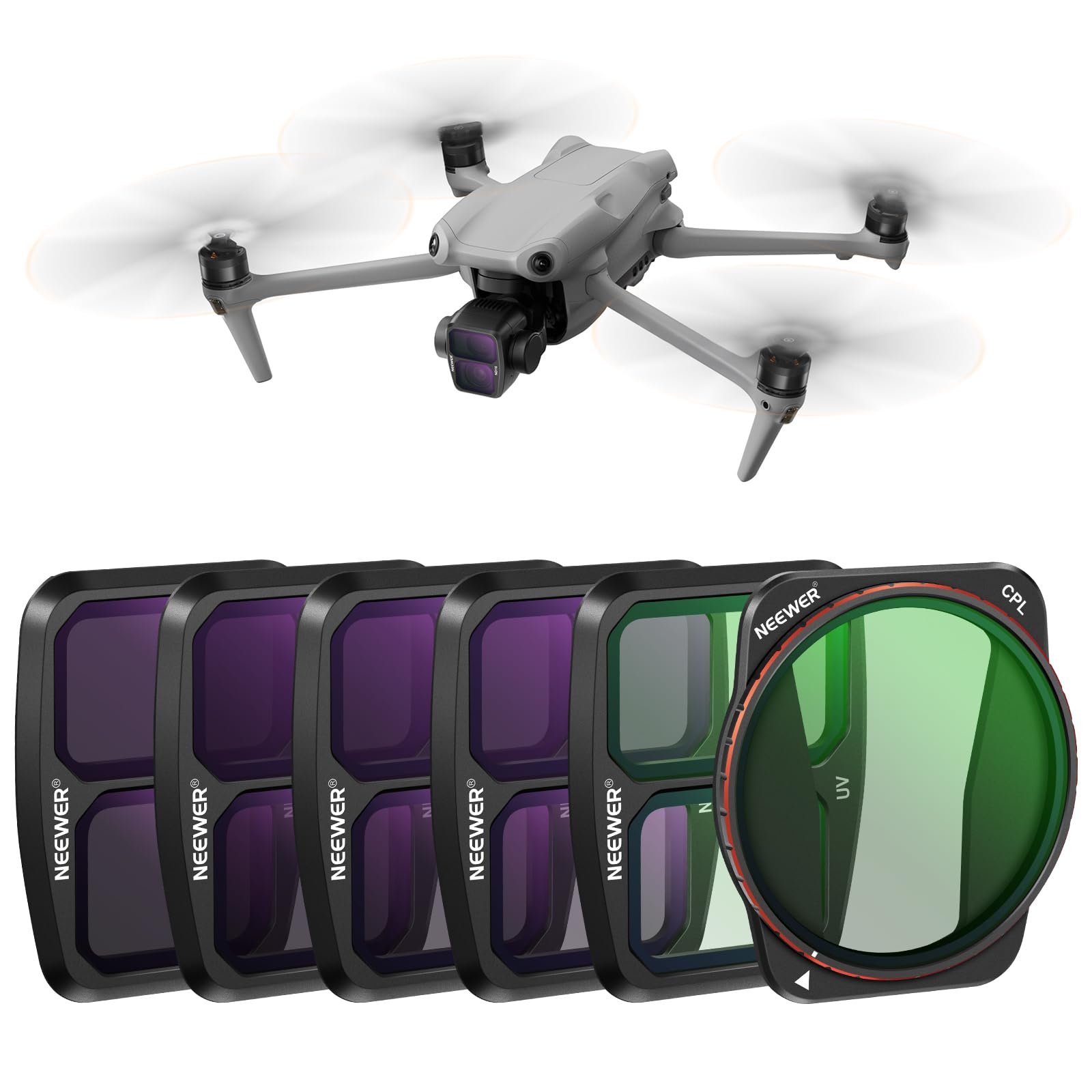 Foto 2 pulgar | Juego De Filtros Neewer Nd8 Nd16 Nd32 Nd64 Uv Cpl Para Dji Air 3 - Venta Internacional.