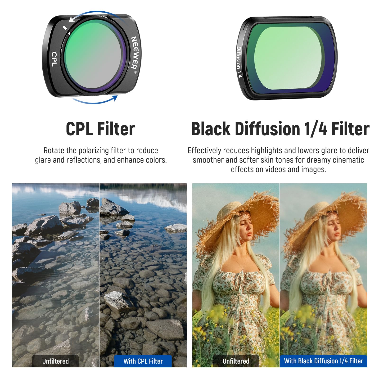 Foto 5 pulgar | Juego De Filtros Neewer Magnetic Nd Compatibles Con Dji Osmo Pocket 3 - Venta Internacional.
