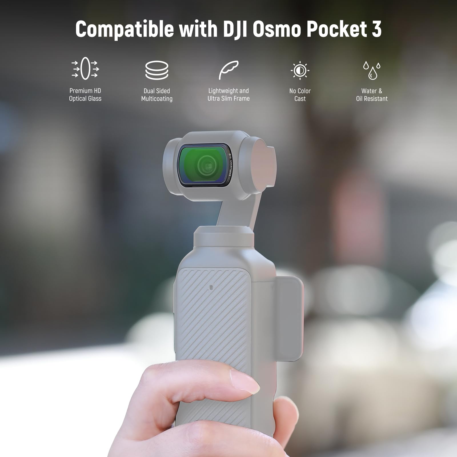 Foto 3 pulgar | Filtro Neewer Magnetic Black Mist Diffusion 1/8 Para Dji Osmo Pocket 3 - Venta Internacional.