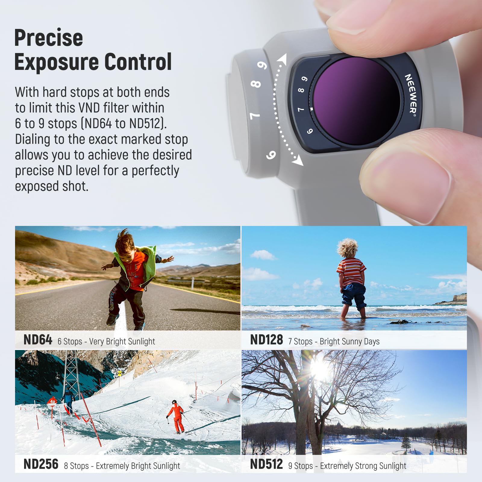 Foto 4 pulgar | Filtro Variable Nd64-512 Neewer Compatible Con Dji Osmo Pocket 3 - Venta Internacional.
