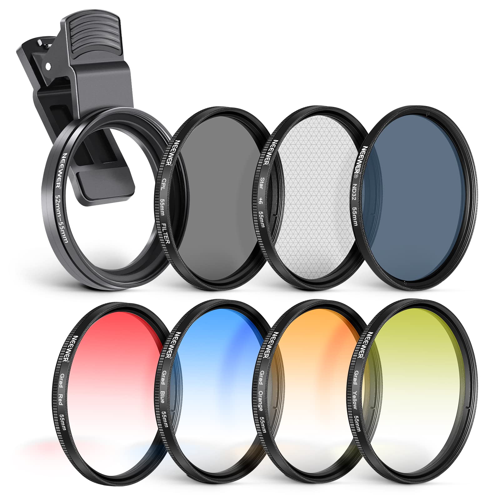Foto 2 pulgar | Kit De Filtros Neewer 55 Mm Con Cpl, Nd32, Star, 4 Colores Graduados - Venta Internacional.