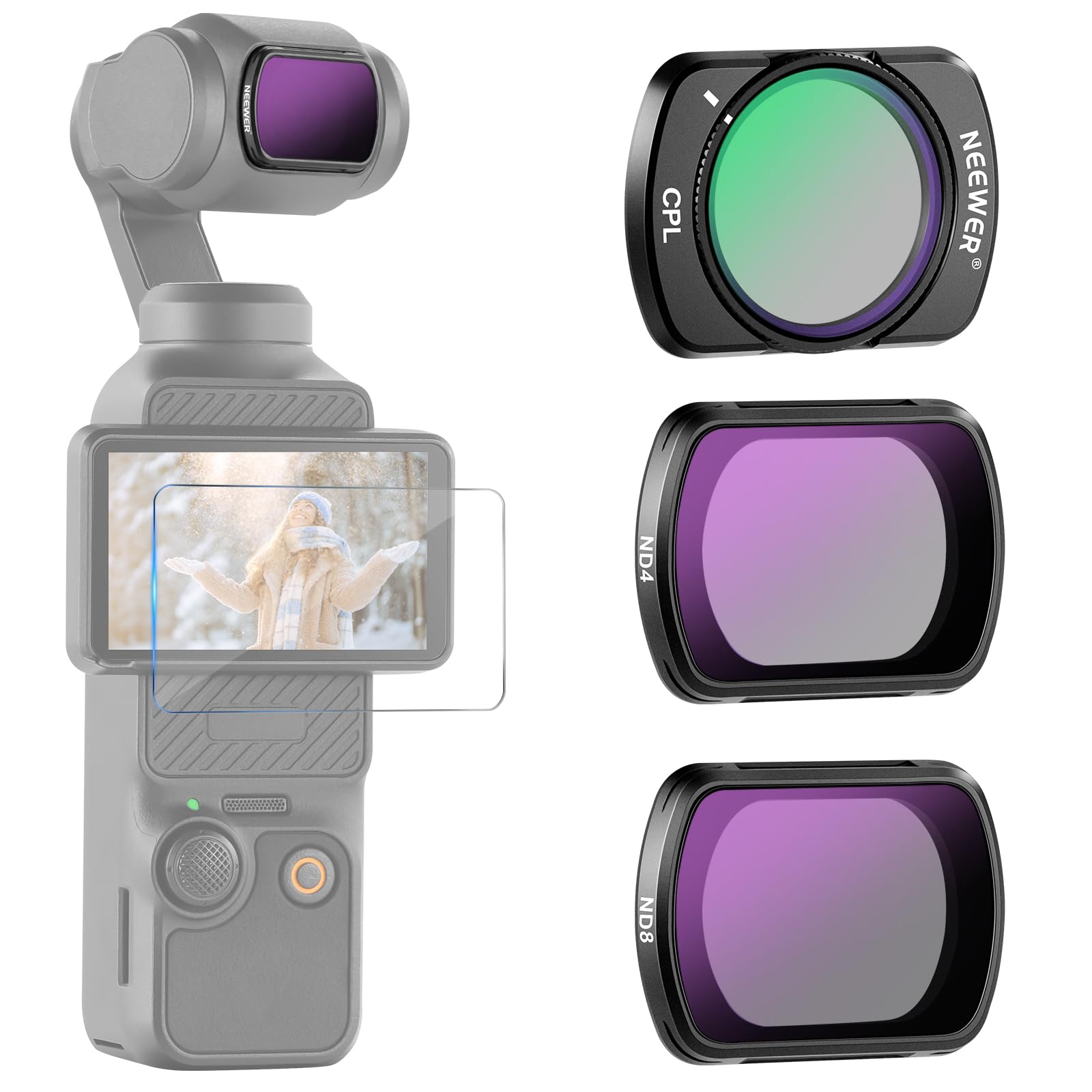 Foto 2 pulgar | Kit De Filtros Neewer Nd Y Cpl Para Dji Osmo Pocket 3 (paquete De 3) - Venta Internacional.