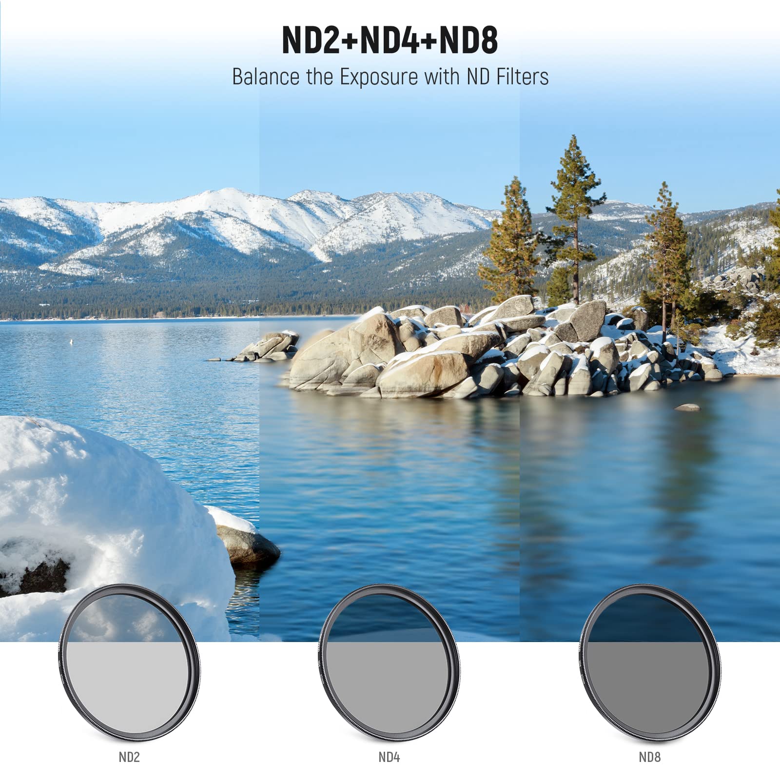 Foto 3 pulgar | Kit De Filtros Neewer 67 Mm Nd2 Nd4 Nd8 Uv Fld Cpl Con Accesorios - Venta Internacional.