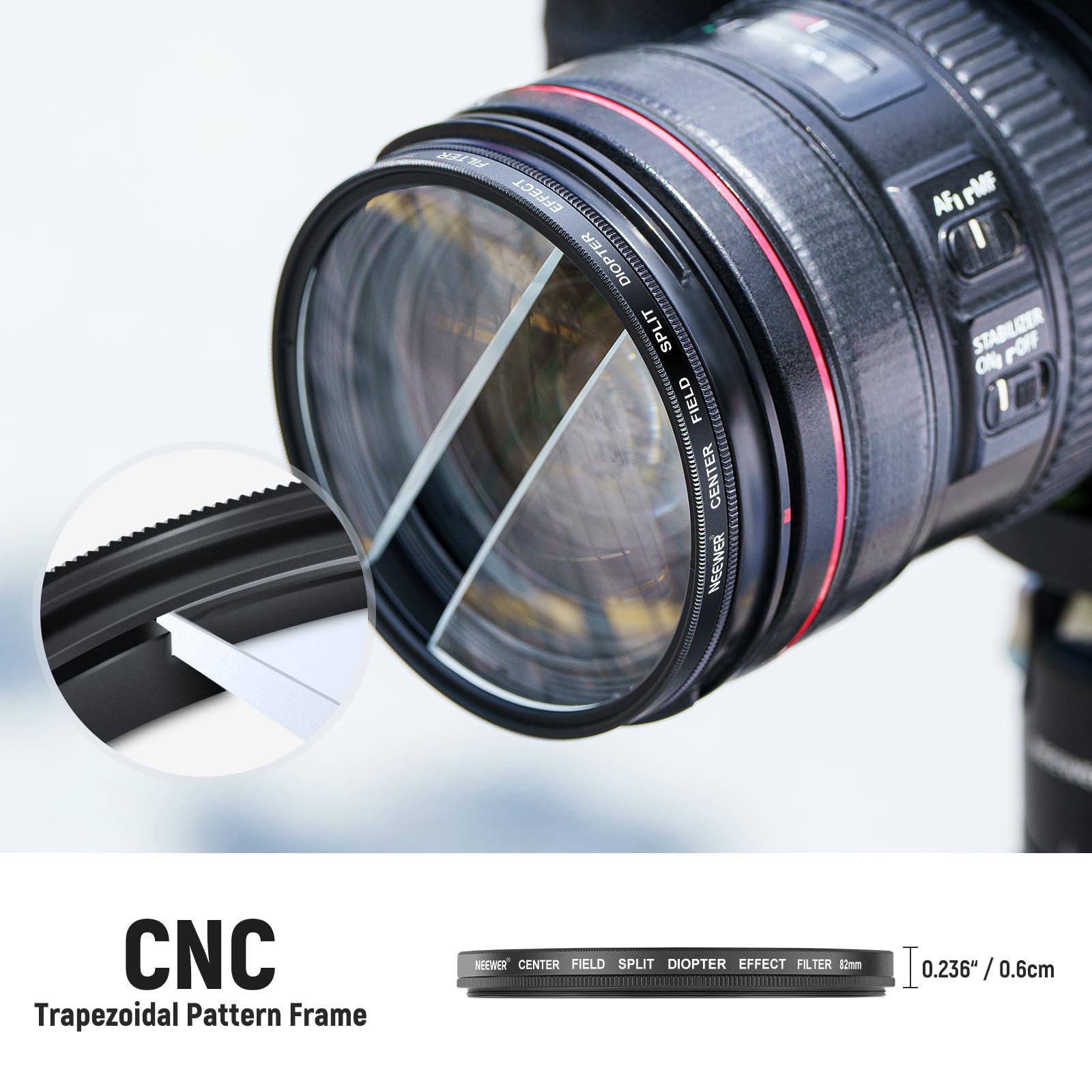 Foto 7 pulgar | Filtro De Efecto Dióptrico Neewer De 82 Mm Con División De Campo Central - Venta Internacional.