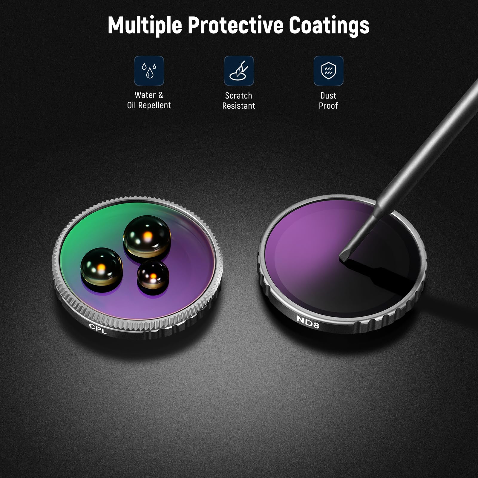 Foto 8 pulgar | Kit De Filtros Neewer Nd Compatible Con Insta360 Go 3s Con Funda - Venta Internacional.
