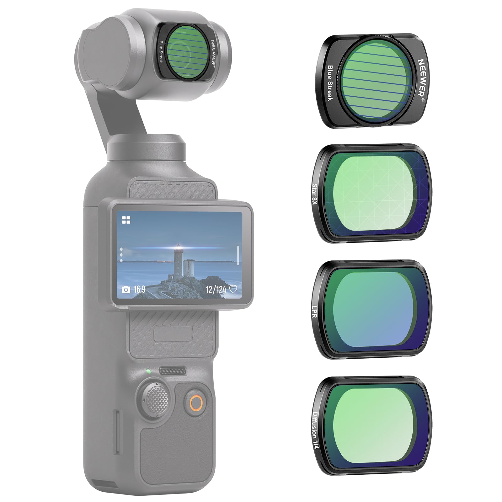 Foto 1 | Set De Filtros Neewer Magnetic Effect Para Dji Osmo Pocket 3 - Venta Internacional.