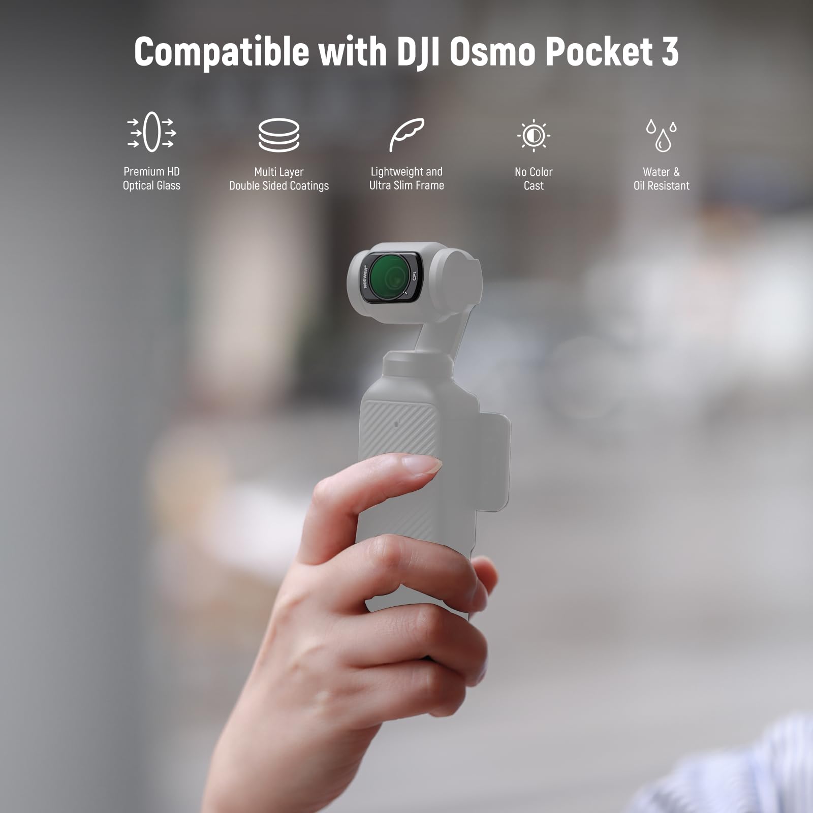 Foto 2 | Kit De Filtros Cpl Neewer Magnetic Para Dji Osmo Pocket 3 Con 2 Protectores - Venta Internacional.