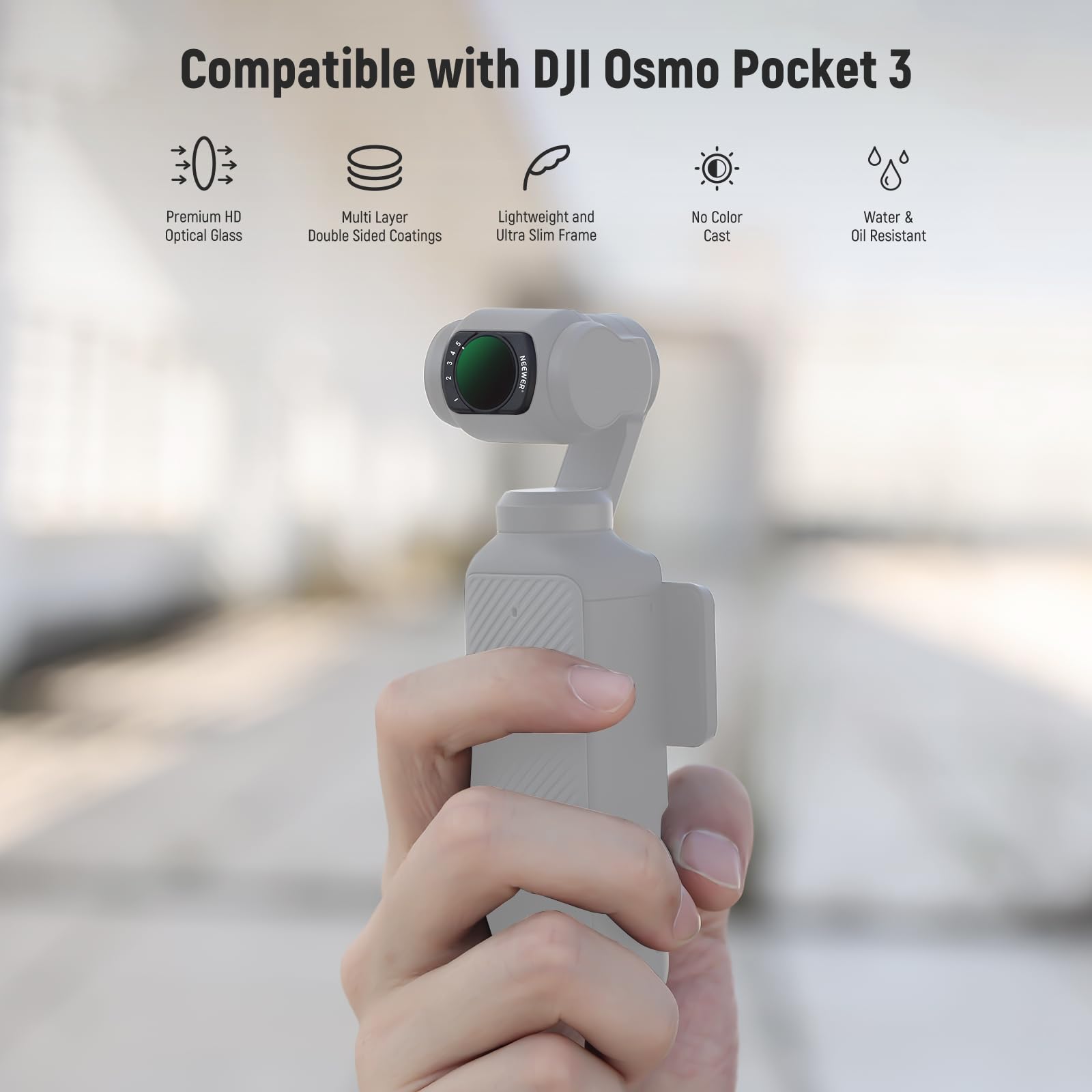 Foto 2 | Filtro Variable Nd2-32 Neewer Compatible Con Dji Osmo Pocket 3 - Venta Internacional.
