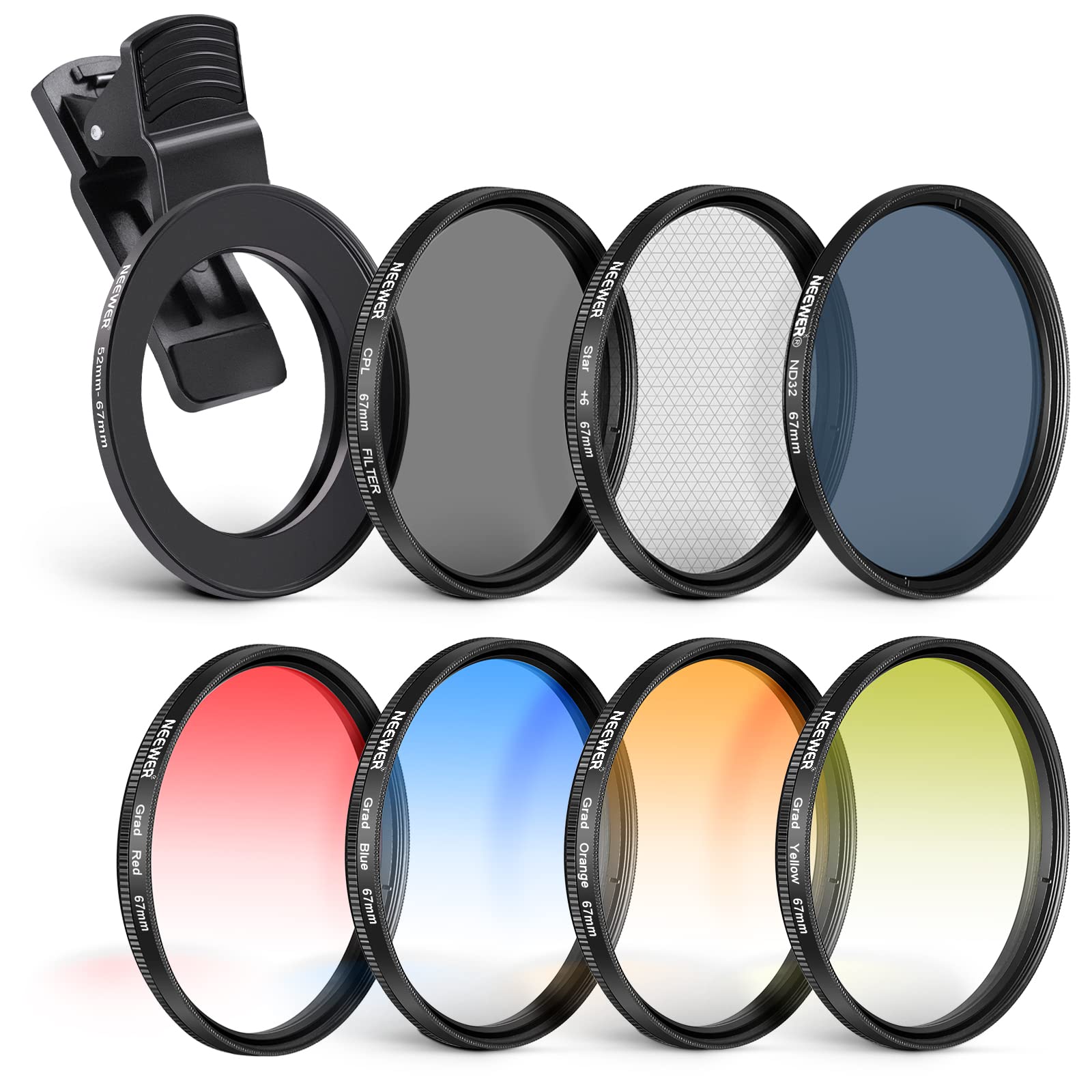 Foto 2 pulgar | Kit De Filtros Neewer 67 Mm Con Cpl, Nd32, Star, 4 Colores Graduados - Venta Internacional.
