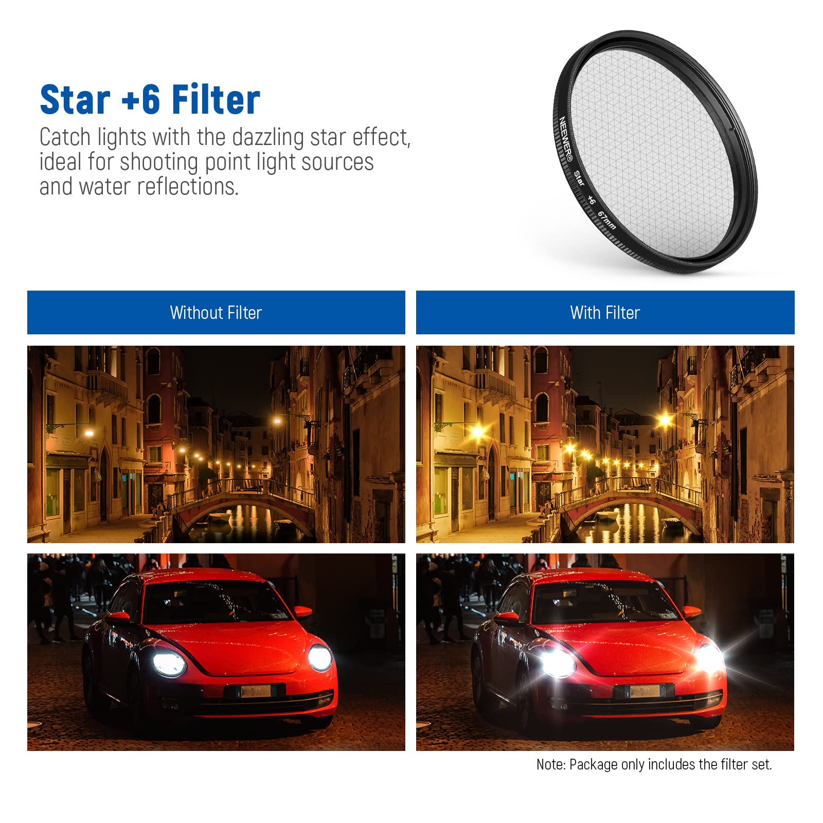 Foto 5 pulgar | Kit De Filtros Neewer 67 Mm Con Cpl, Nd32, Star, 4 Colores Graduados - Venta Internacional.