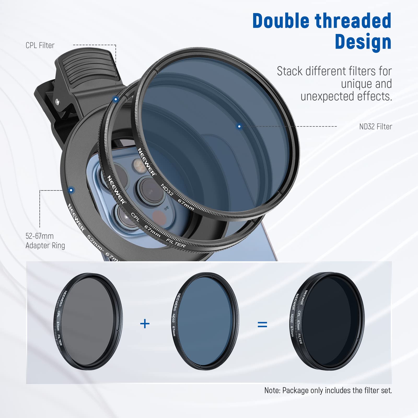 Foto 7 | Kit De Filtros Neewer 67 Mm Con Cpl, Nd32, Star, 4 Colores Graduados - Venta Internacional.