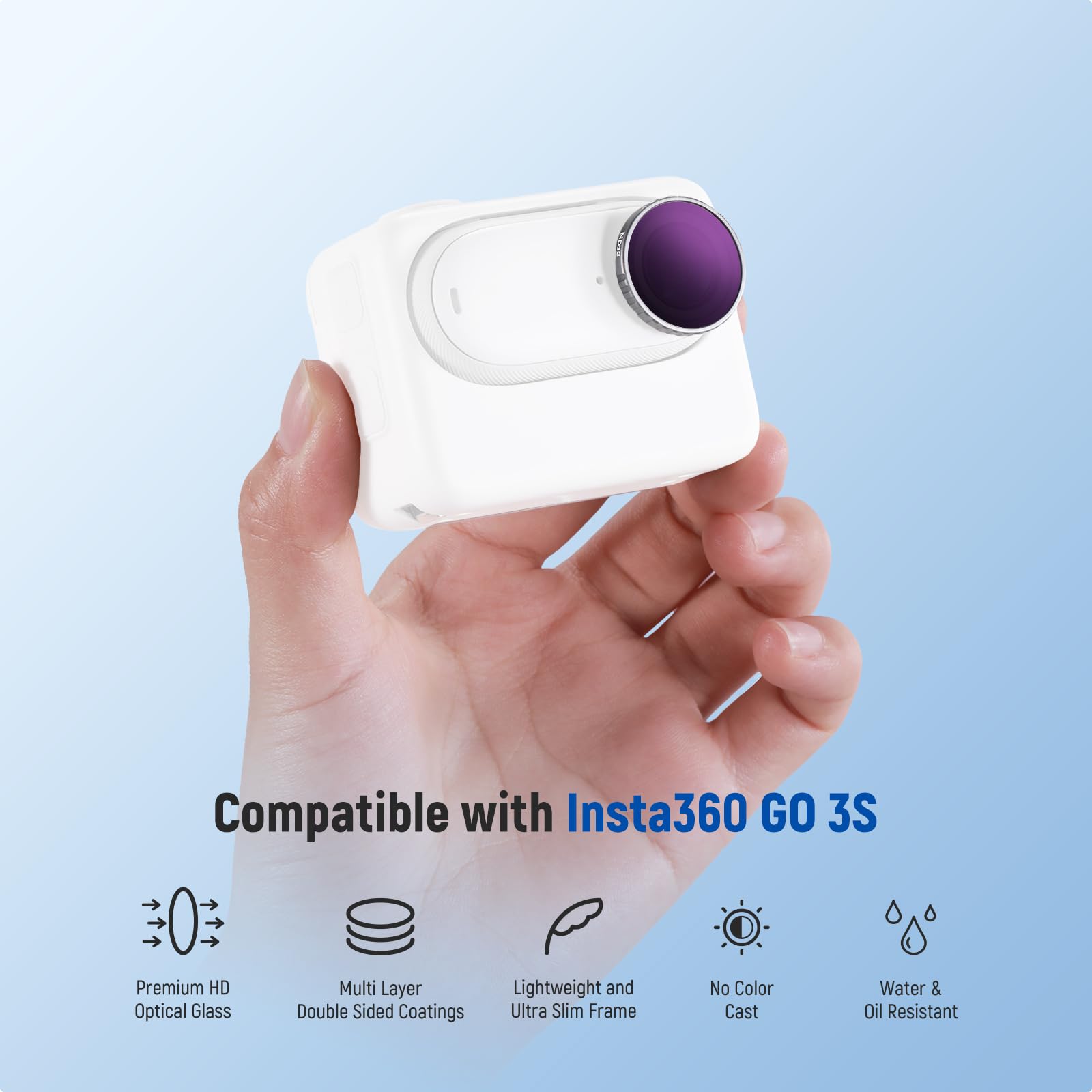 Foto 2 | Juego De Filtros Neewer Nd Compatible Con Insta360 Go 3s Con Cpl+nd8+nd16+nd32 - Venta Internacional.