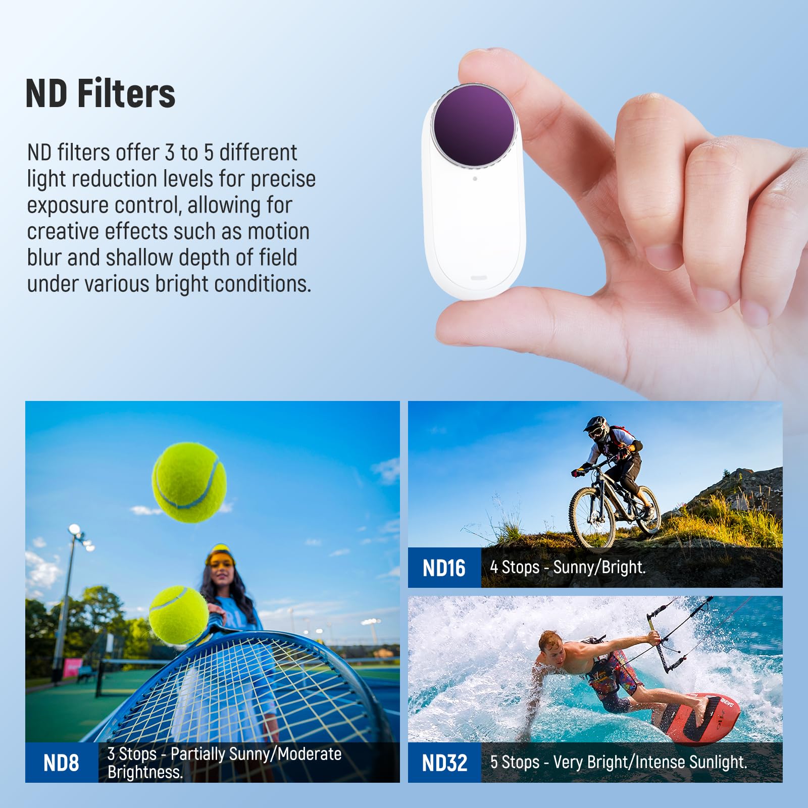 Foto 4 | Juego De Filtros Neewer Nd Compatible Con Insta360 Go 3s Con Cpl+nd8+nd16+nd32 - Venta Internacional.