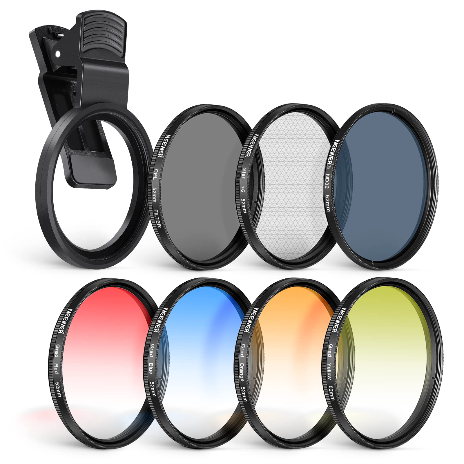 Foto 2 pulgar | Juego De Filtros Neewer De 52 Mm Nd+cpl + Effect Con Pinza Móvil Para Lentes - Venta Internacional.
