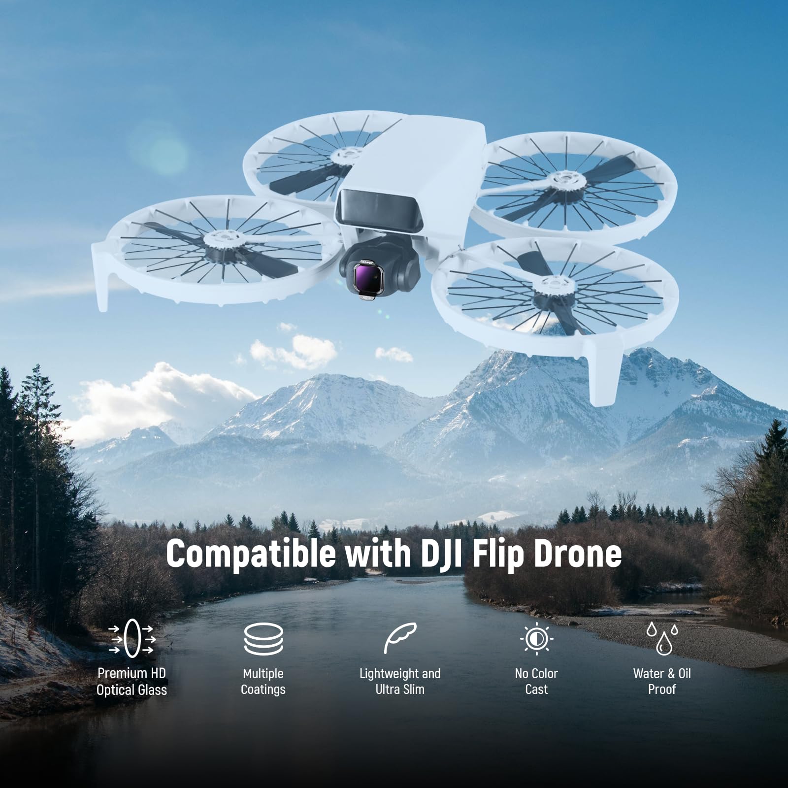 Foto 3 pulgar | Juego De Filtros Neewer Nd16 Nd64 Nd256 Cpl Para Dji Flip Drone - Venta Internacional.