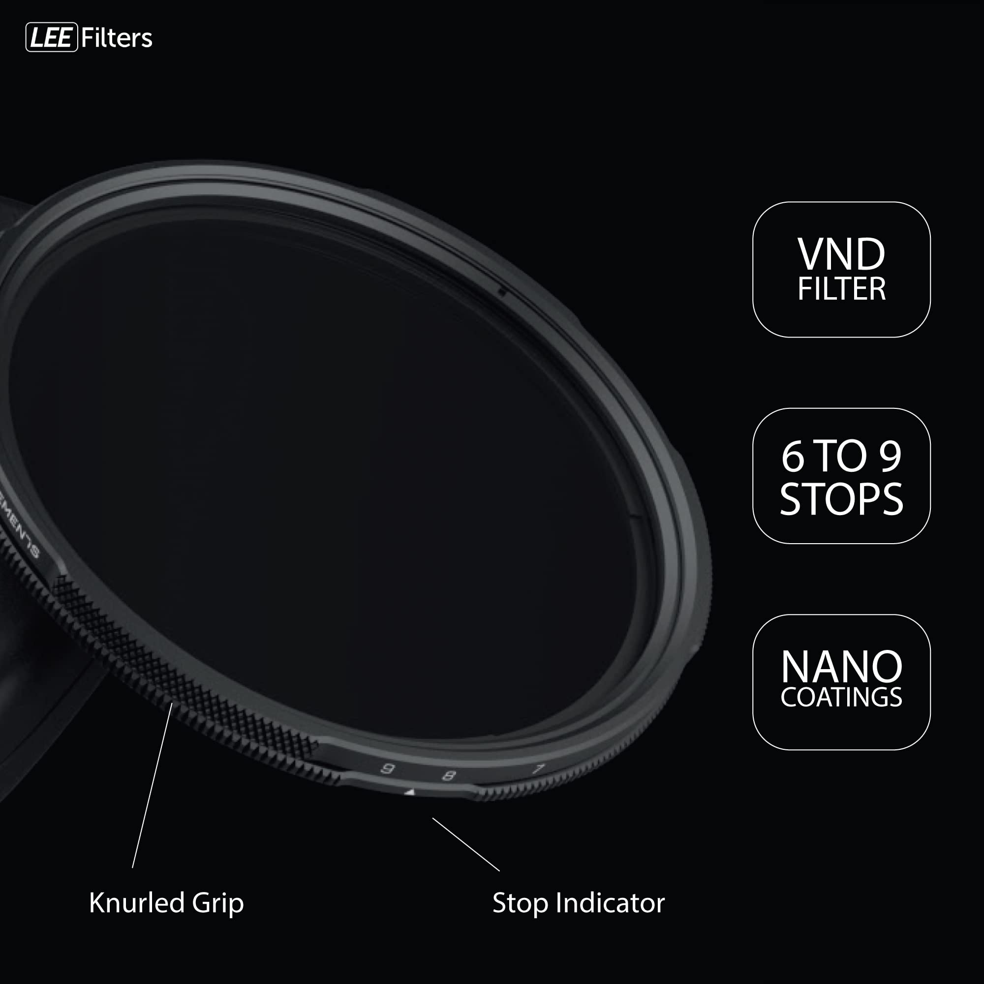 Foto 3 pulgar | Filtro Nd Variable Lee Elements, 77 Mm, Vnd, 6 A 9 Paradas - Venta Internacional.