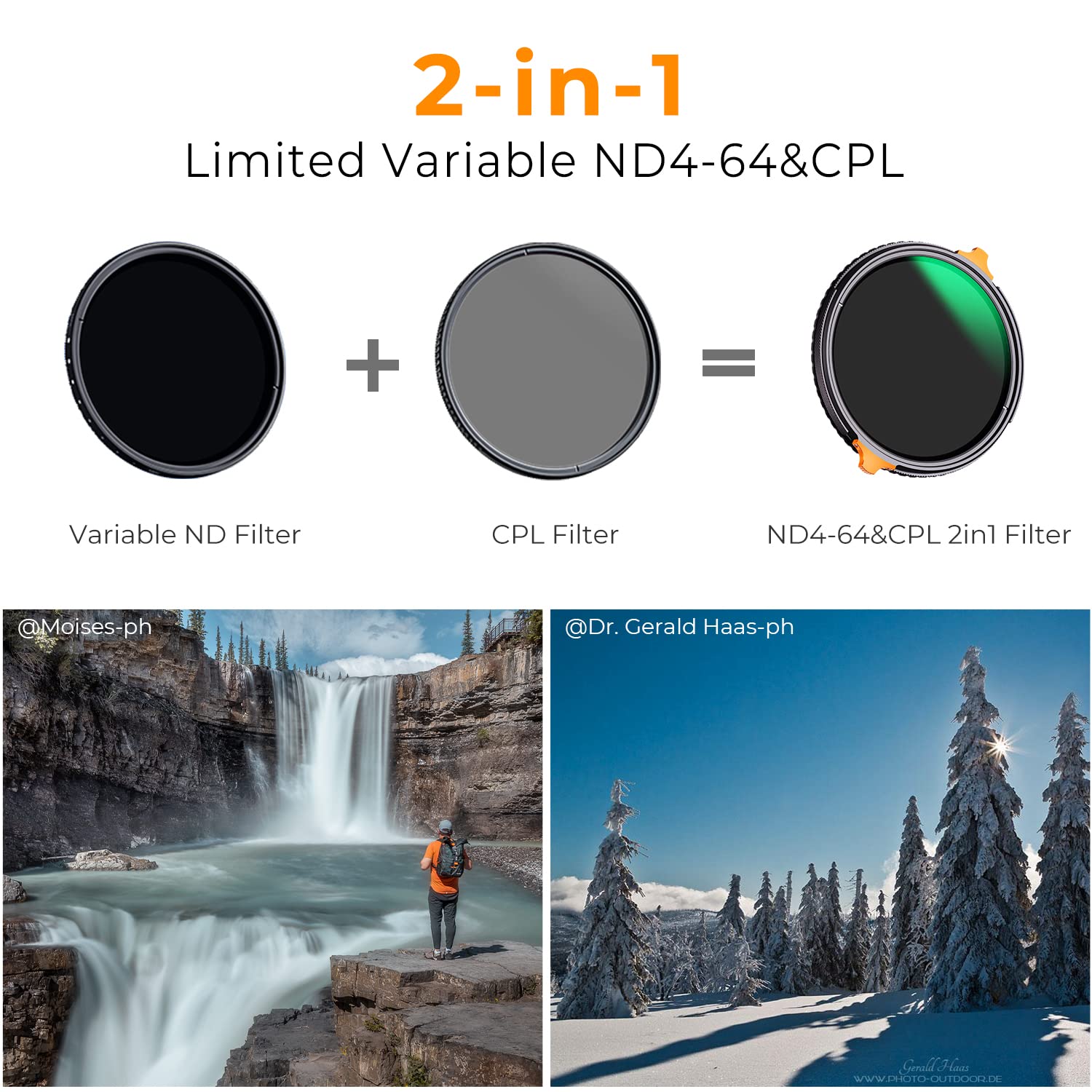 Foto 3 pulgar | Filtro De Lente K&f Concept Nd4-64 (2-6 Pasos) 77 Mm Variable Y Cpl - Venta Internacional.