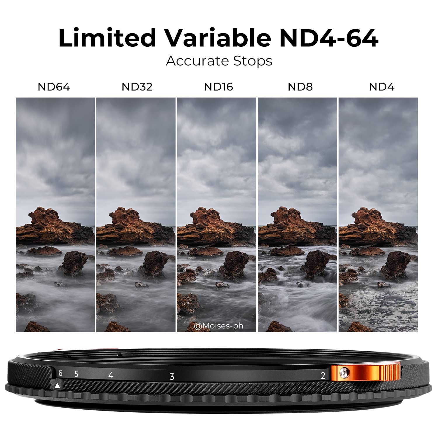 Foto 4 | Filtro De Lente K&f Concept Nd4-64 (2-6 Pasos) 77 Mm Variable Y Cpl - Venta Internacional.
