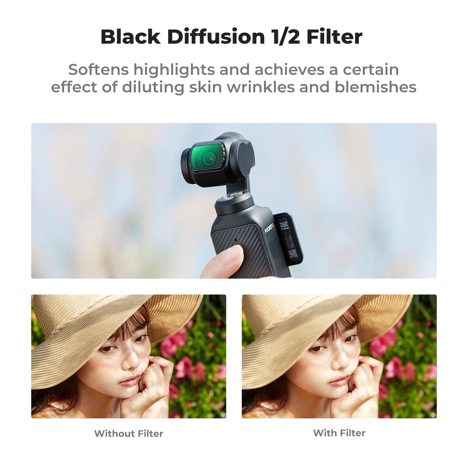 Foto 6 pulgar | Filtro Magnético K&f Concept Black Diffusion 1/2 Para Dji Osmo Pocket 3, Filtros De Efectos Cinemato - Venta Interna