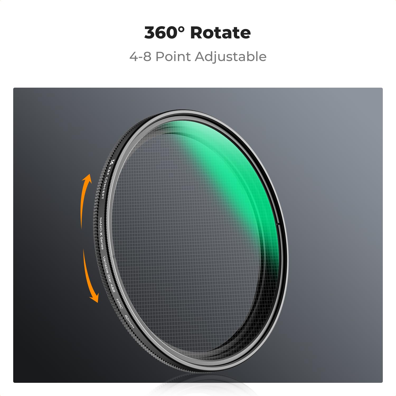 Foto 4 | Filtro Star K&f Concept Variable De 82 Mm Con 4 A 8 Puntos Para Cámara - Venta Internacional.