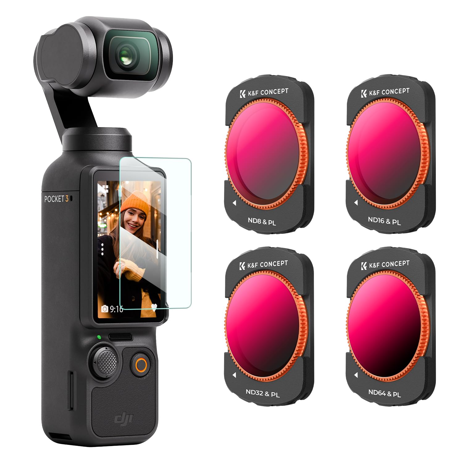 Foto 2 pulgar | Set De Filtros K&f Concept Magnetic Nd Polarizados Para Dji Osmo Pocket 3 - Venta Internacional.