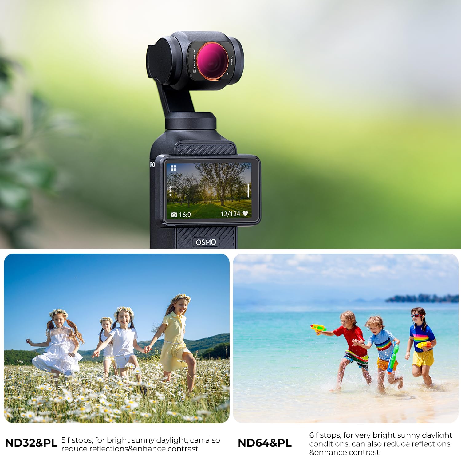 Foto 7 pulgar | Set De Filtros K&f Concept Magnetic Nd Polarizados Para Dji Osmo Pocket 3 - Venta Internacional.