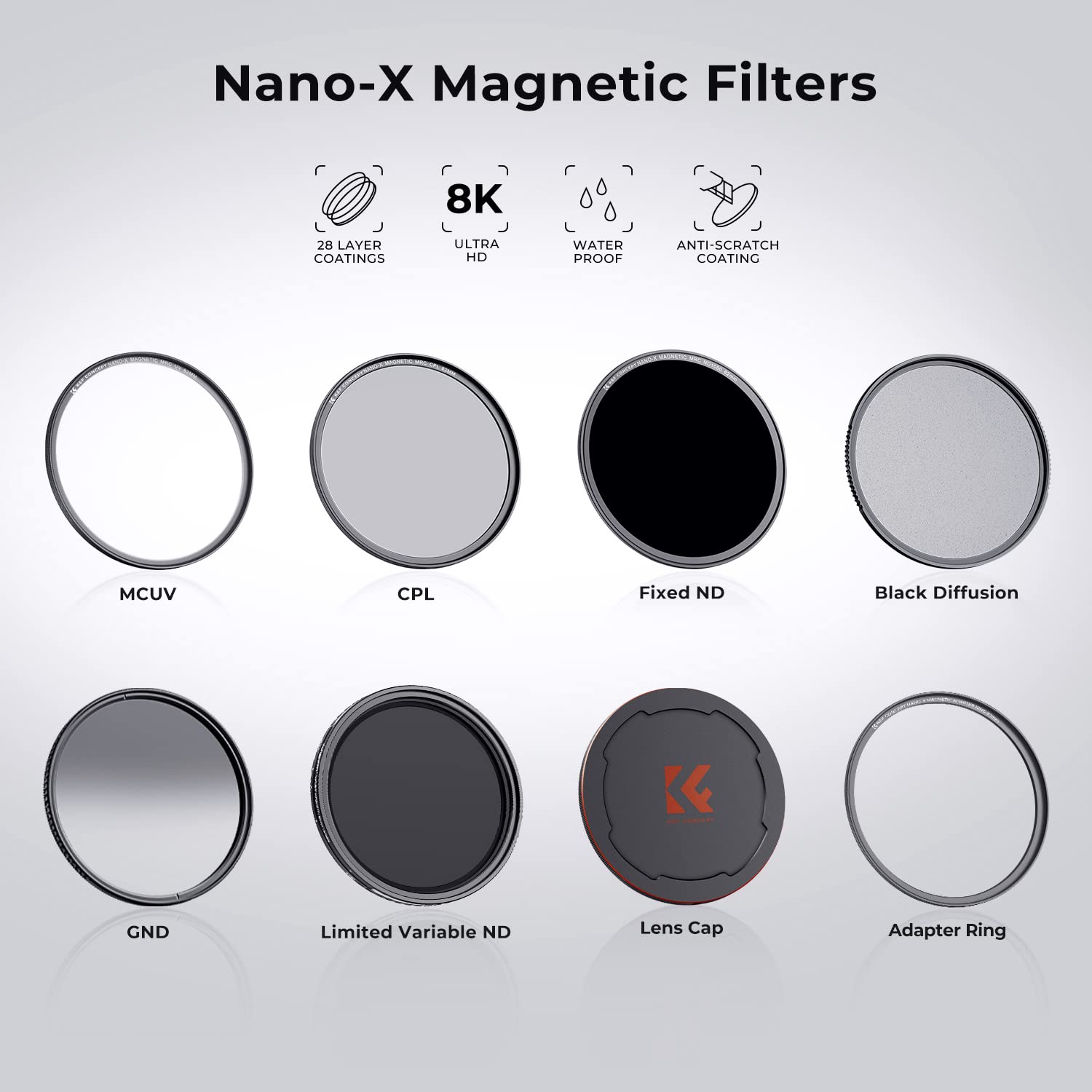 Foto 5 pulgar | Filtro De Lente K&f Concept Magnetic Mc Uv 77mm Nano-x Series - Venta Internacional.