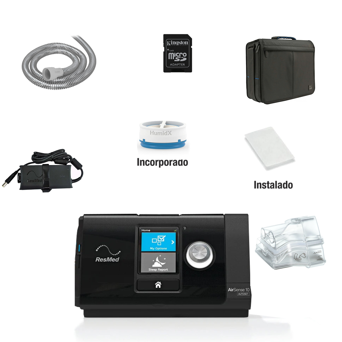 Foto 4 pulgar | Kit Cpap Airsense 10 Autoset Resmed + 2 Aguas