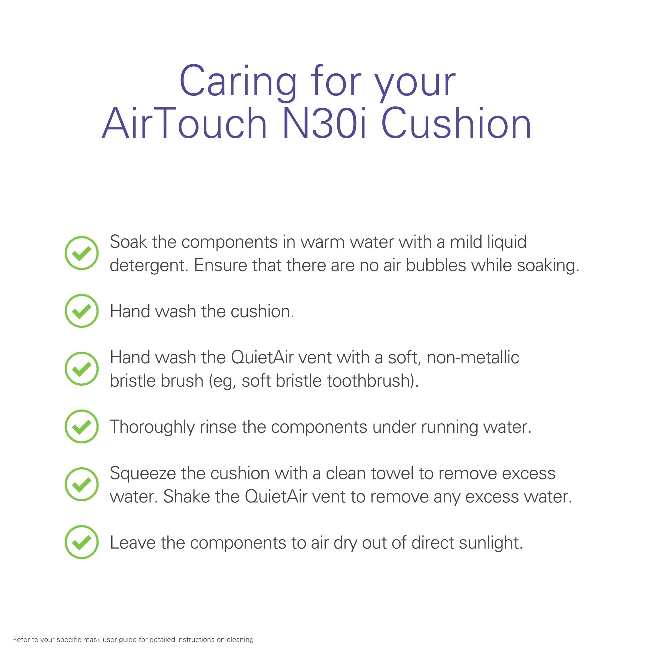 Foto 6 pulgar | Almohadilla Nasal Resmed Airtouch N30i Pequeña y Ancha Comfisoft - Venta Internacional