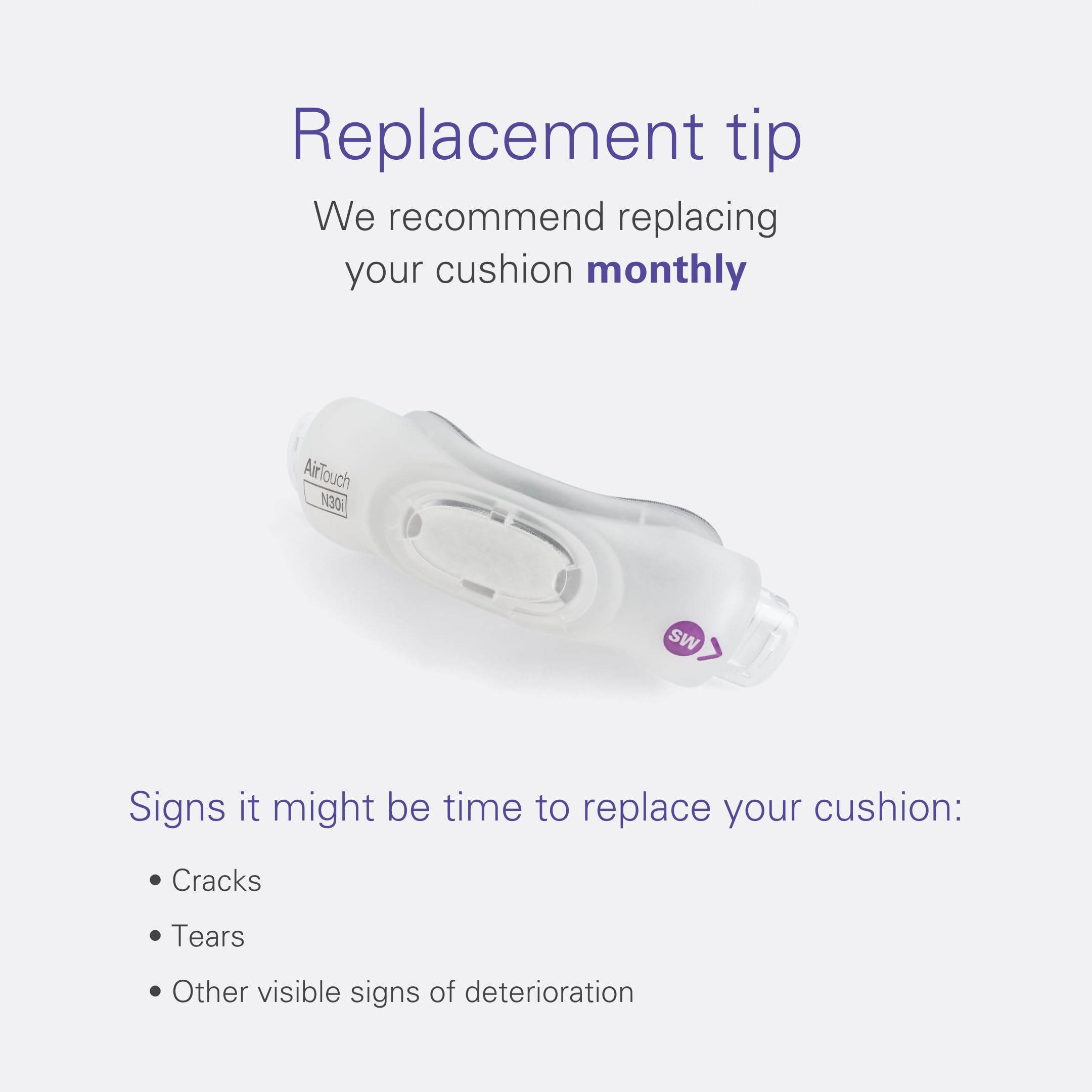 Foto 7 pulgar | Almohadilla Nasal Resmed Airtouch N30i Pequeña y Ancha Comfisoft - Venta Internacional