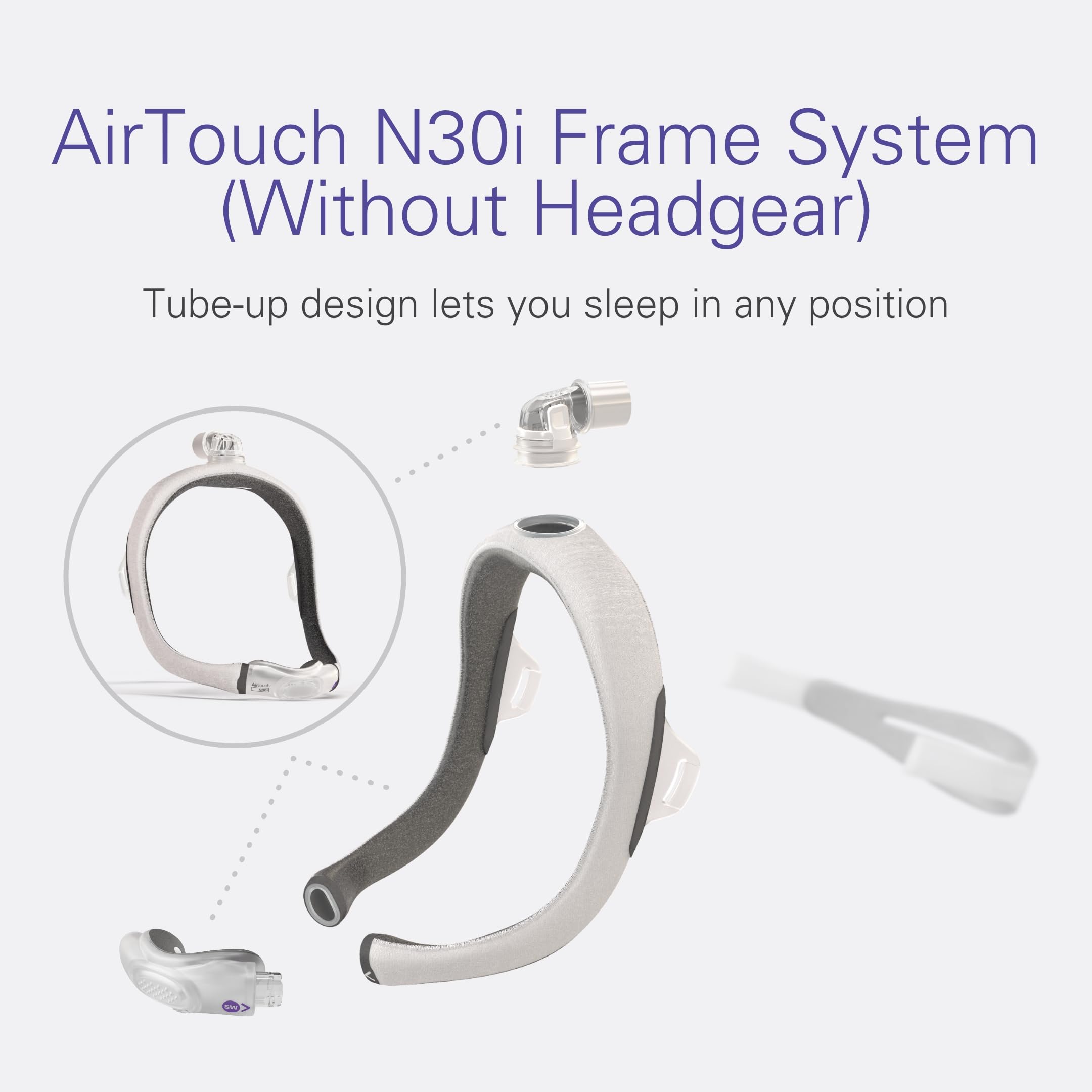 Foto 3 | Máscara Nasal Resmed Airtouch N30i Frame System, Tamaño Estándar - Venta Internacional.