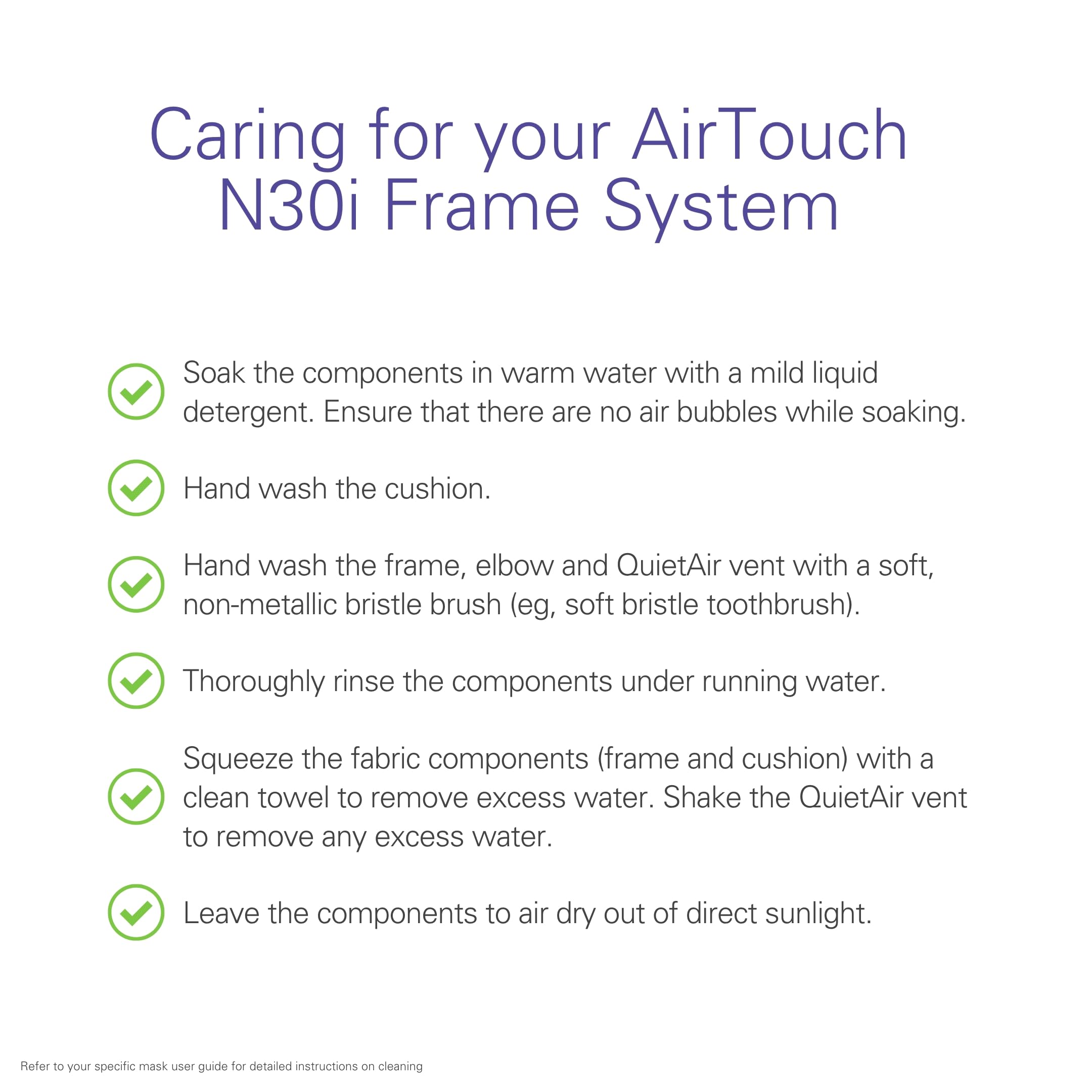 Foto 6 pulgar | Máscara Nasal Resmed Airtouch N30i Frame System, Tamaño Estándar - Venta Internacional.