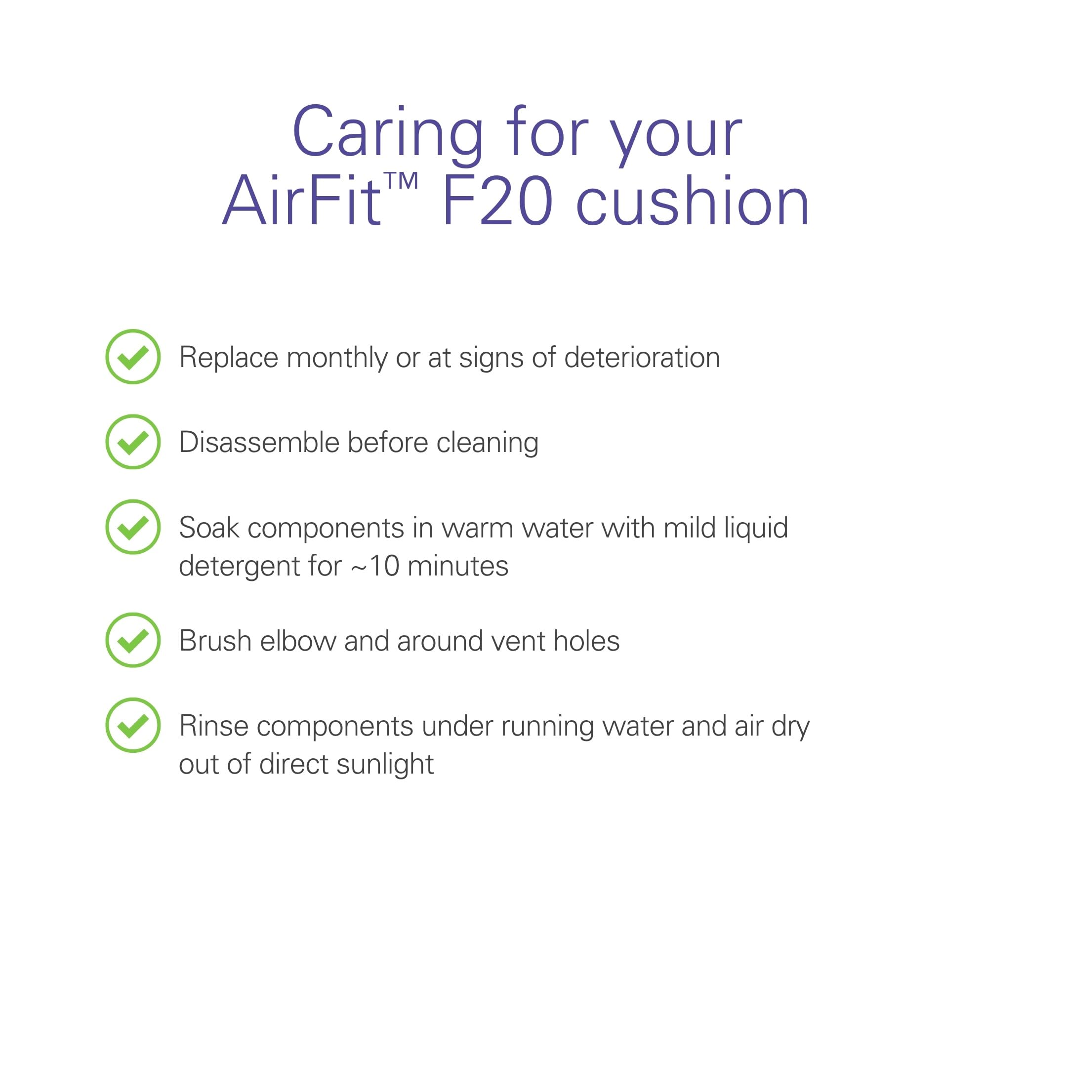 Foto 4 | Cojín De Repuesto Para Máscara Cpap Resmed Airfit F20 Medium - Venta Internacional.