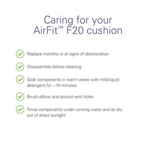 Foto 4 | Cojín De Repuesto Para Máscara Cpap Resmed Airfit F20 Medium - Venta Internacional.