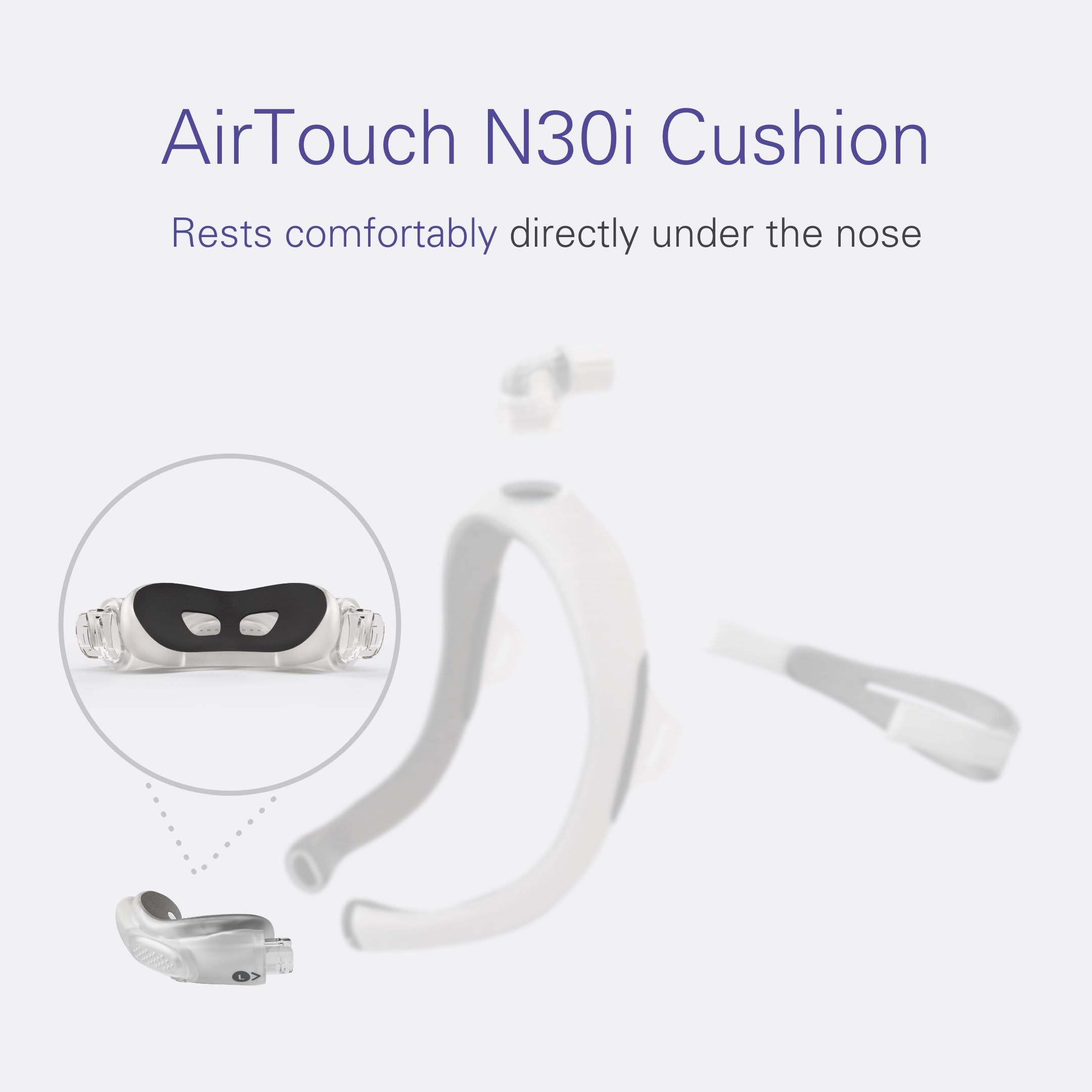Foto 4 pulgar | Cojín Nasal Resmed Airtouch N30i Comfisoft, Tamaño Grande - Venta Internacional.