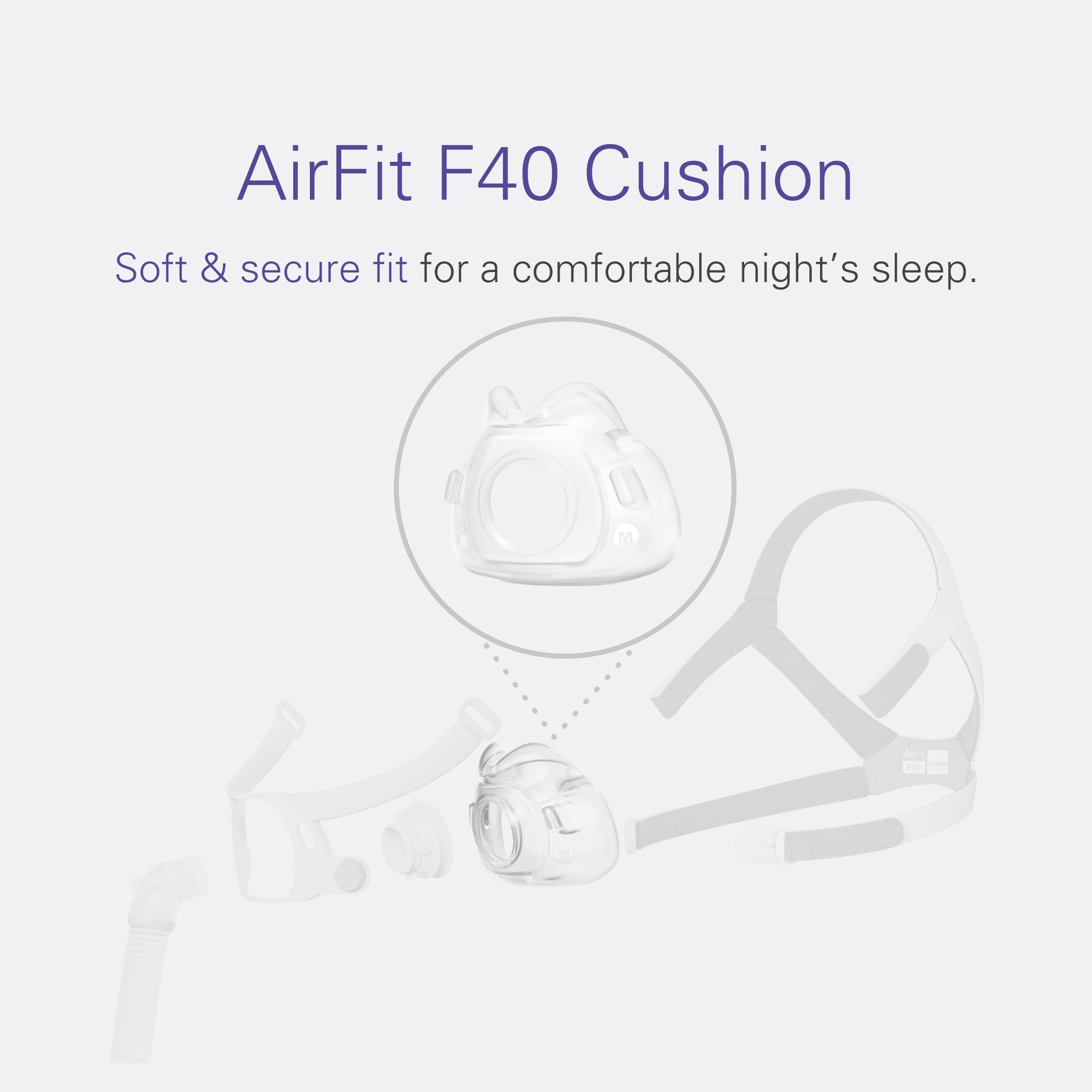Foto 4 pulgar | Cojín De Repuesto Resmed Airfit F40 Integral  Tamaño Mediano - Venta Internacional.