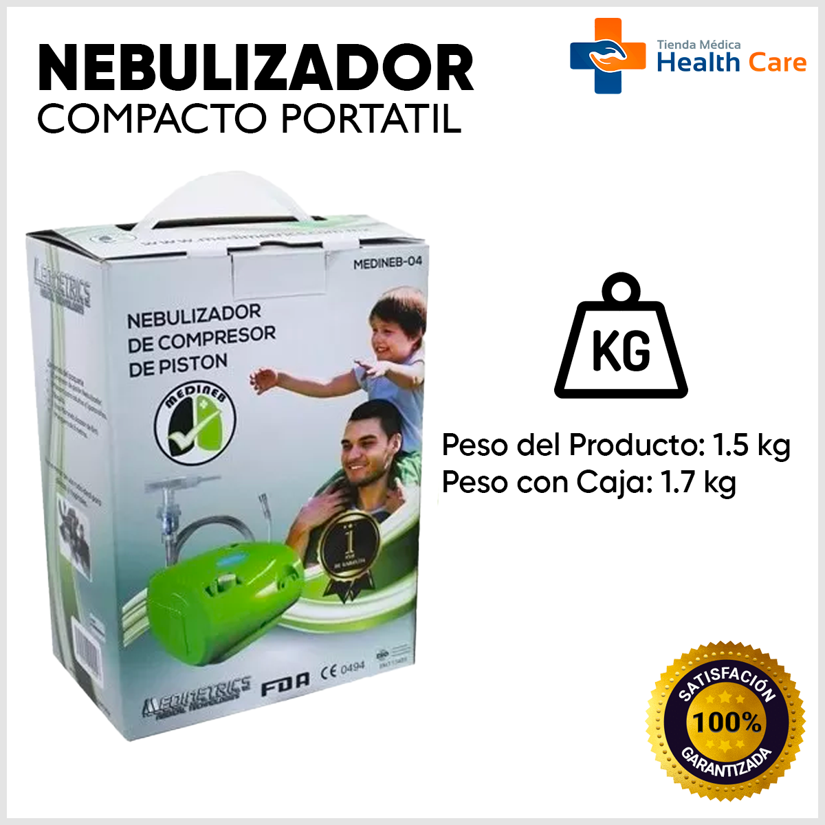 Foto 7 | Nebulizador Medimetrics para Adulto y Niños