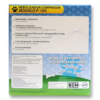 Foto 7 | Nebulizador de Compresor Nebucor P-105 Amarillo 1 Pieza